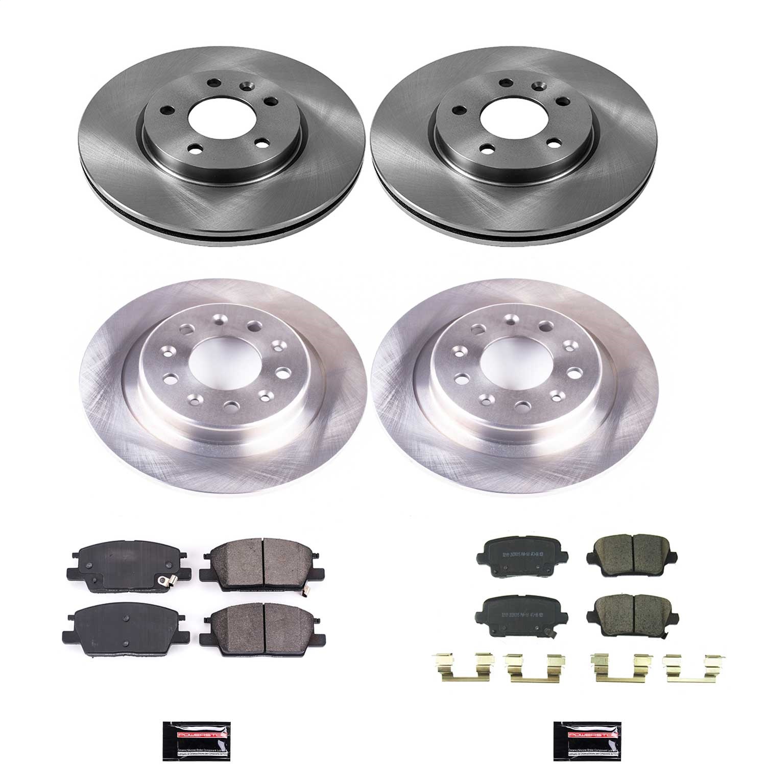Power Stop - KOE8689 - Front and Rear - Disc Brake Pad and Rotor Kit