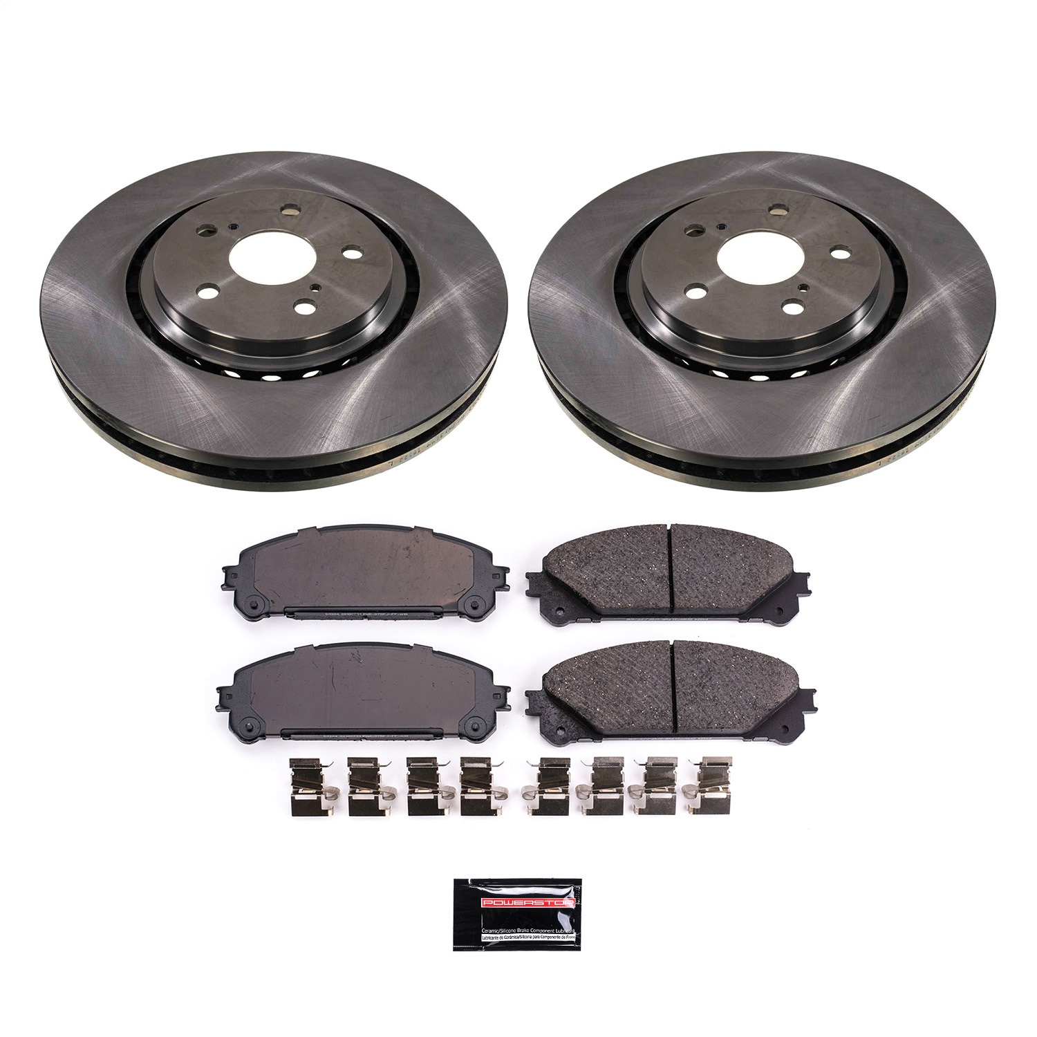 Power Stop - KOE8705 - Front - Disc Brake Pad and Rotor Kit