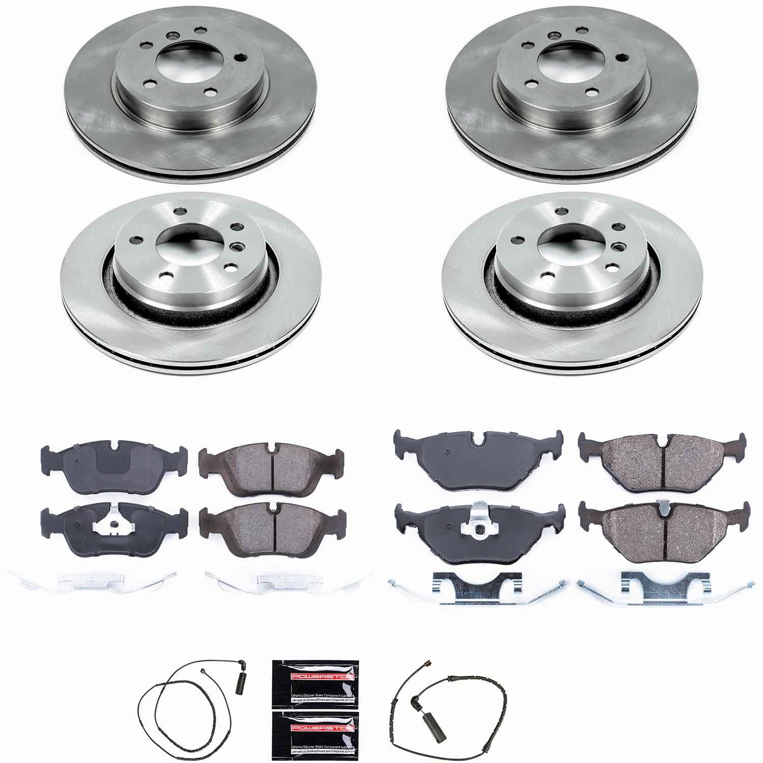 Power Stop - KOE871 - Front and Rear - Disc Brake Pad and Rotor Kit