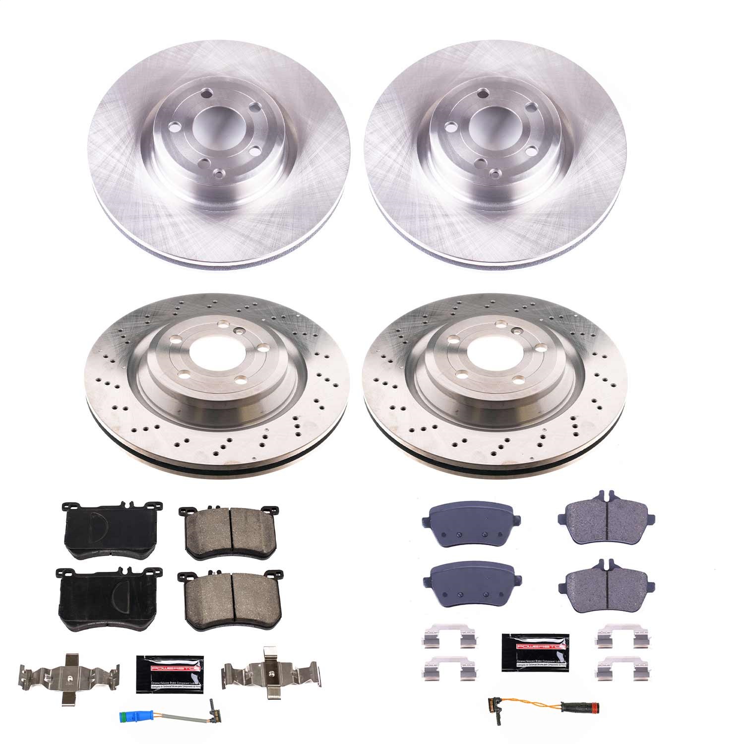 Power Stop - KOE8734 - Front and Rear - Disc Brake Pad and Rotor Kit