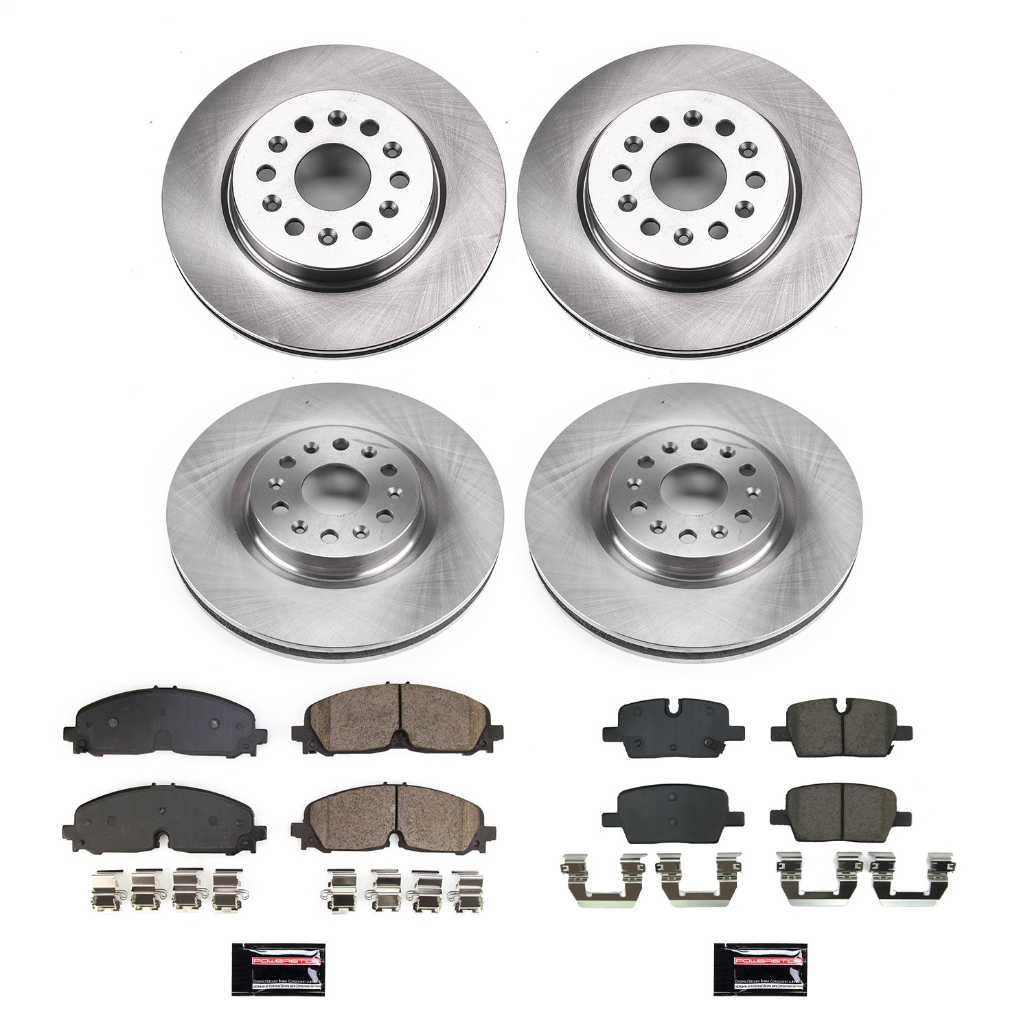 Power Stop - KOE8796 - Front and Rear - Disc Brake Pad and Rotor Kit