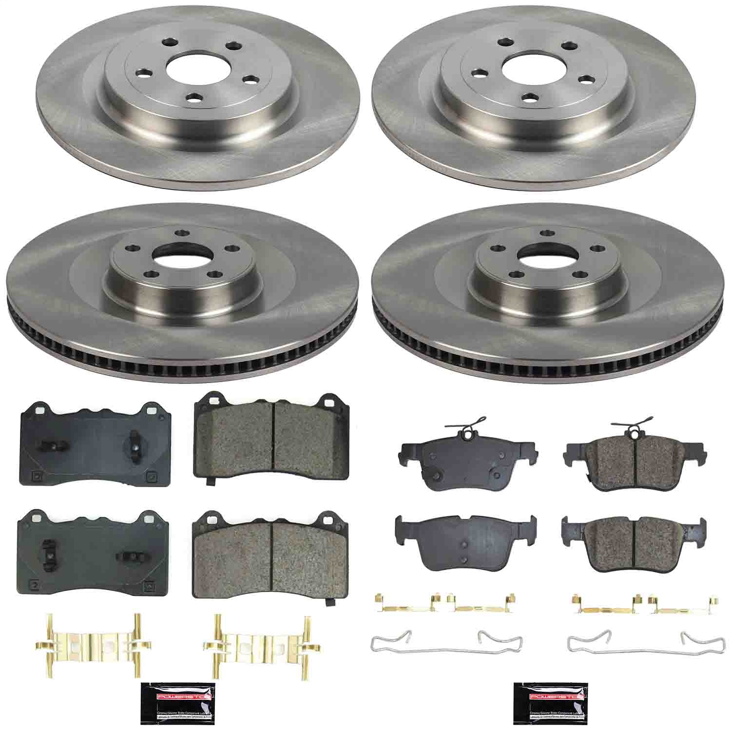 Power Stop - KOE8805 - Front - Disc Brake Pad and Rotor Kit