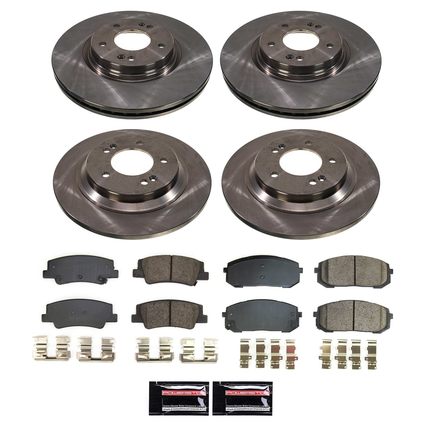 Power Stop - KOE8809 - Front and Rear - Disc Brake Pad and Rotor Kit
