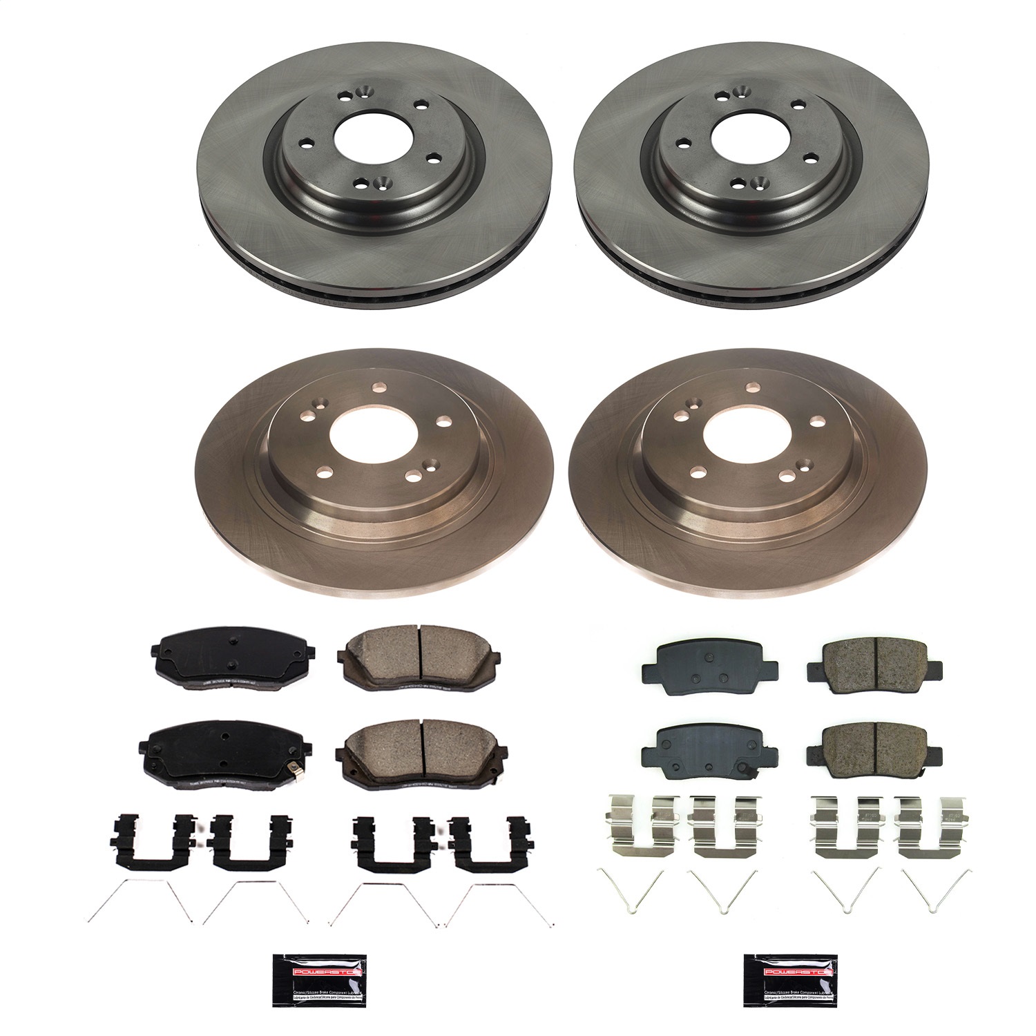 Power Stop - KOE8811 - Front and Rear - Disc Brake Pad and Rotor Kit