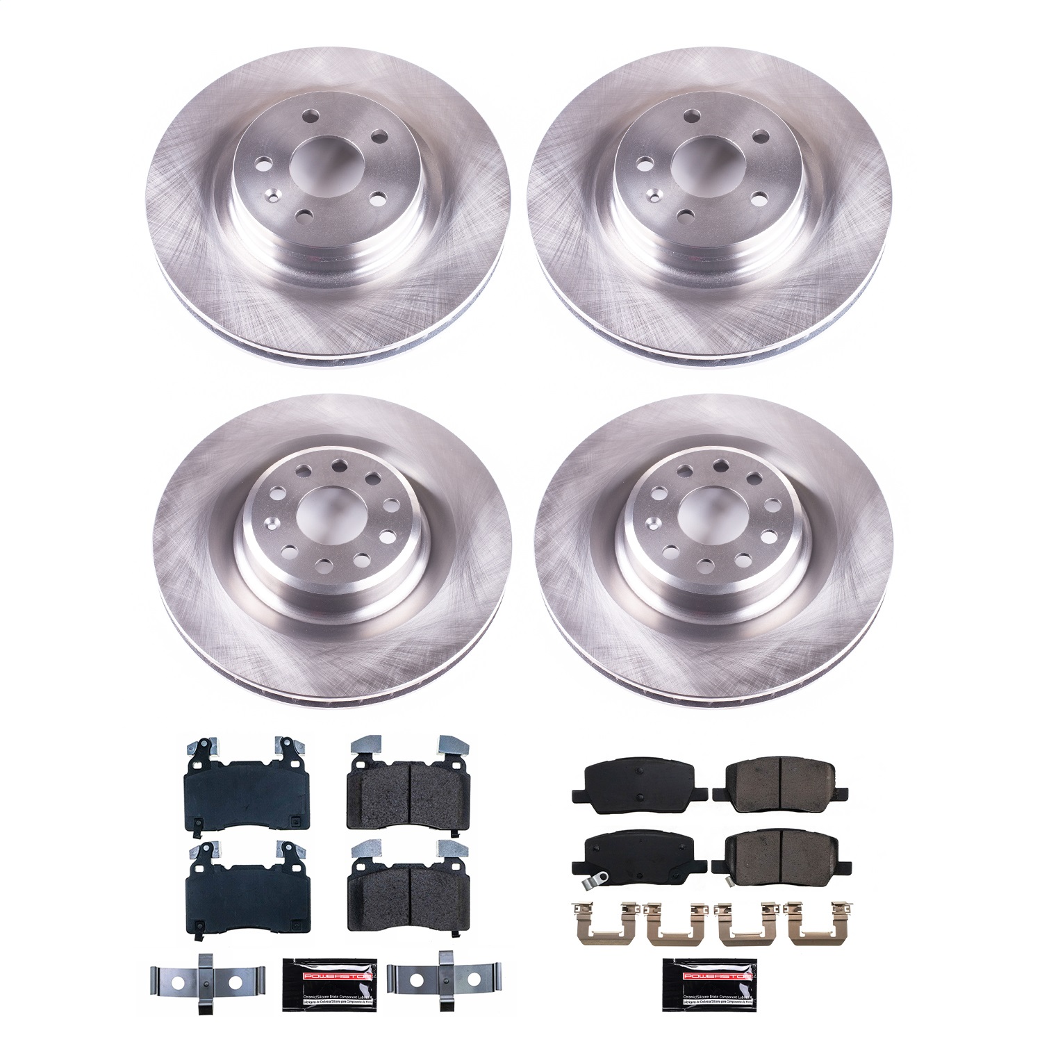 Power Stop - KOE8858 - Front and Rear - Disc Brake Pad and Rotor Kit