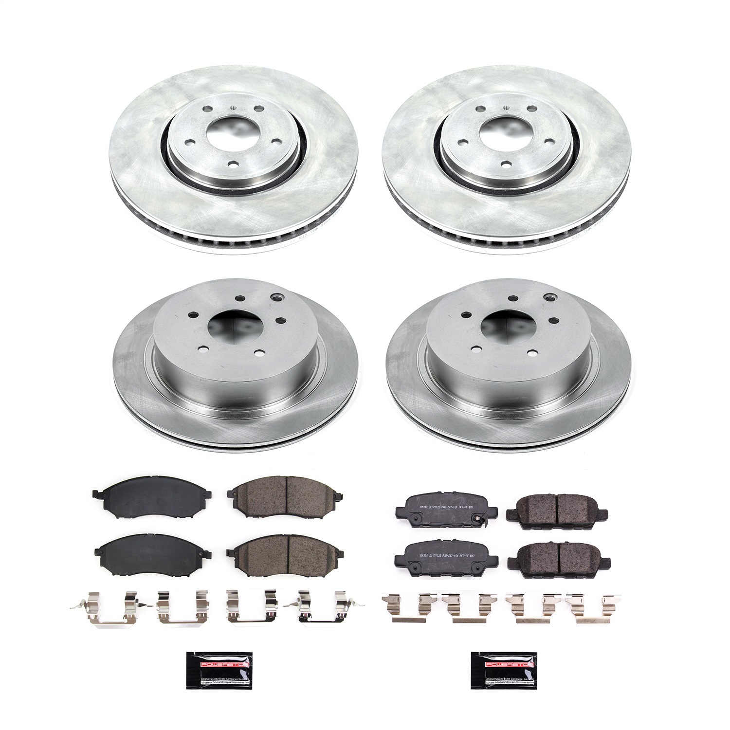Power Stop - KOE8878 - Front and Rear - Disc Brake Pad and Rotor Kit