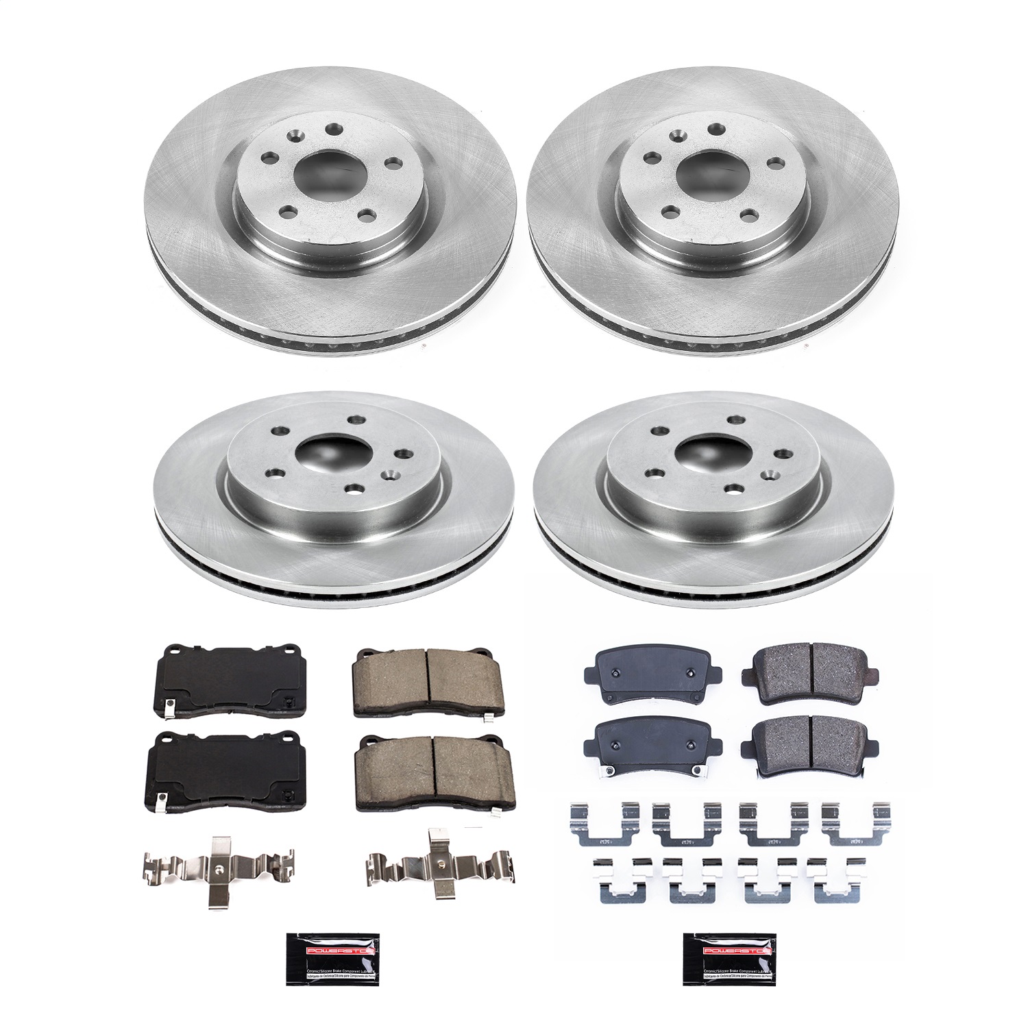 Power Stop - KOE8885 - Front and Rear - Disc Brake Pad and Rotor Kit