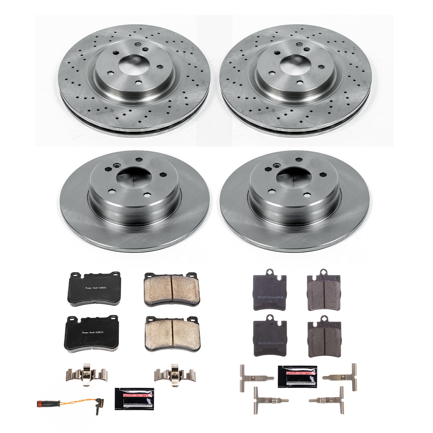 Power Stop - KOE8887 - Front and Rear - Disc Brake Pad and Rotor Kit