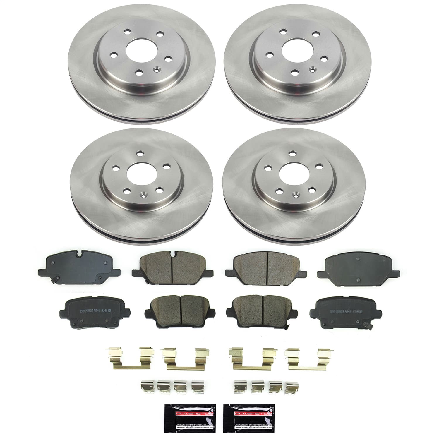 Power Stop - KOE8898 - Front and Rear - Disc Brake Pad and Rotor Kit