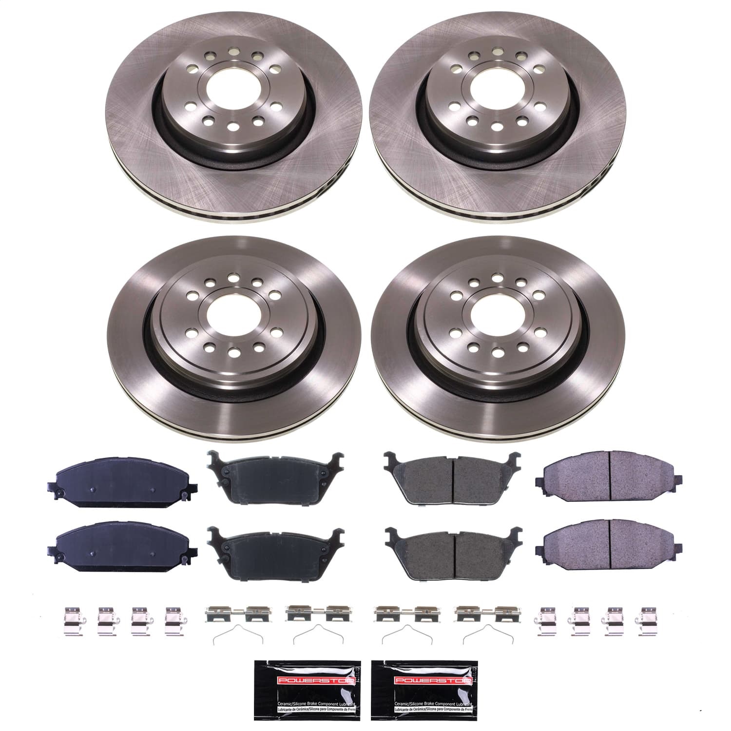 Power Stop - KOE8902 - Front and Rear - Disc Brake Pad and Rotor Kit