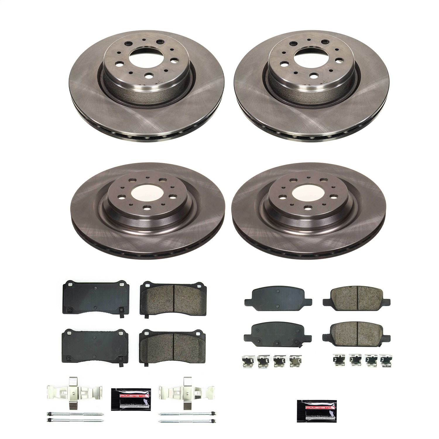 Power Stop - KOE8904 - Front and Rear - Disc Brake Pad and Rotor Kit