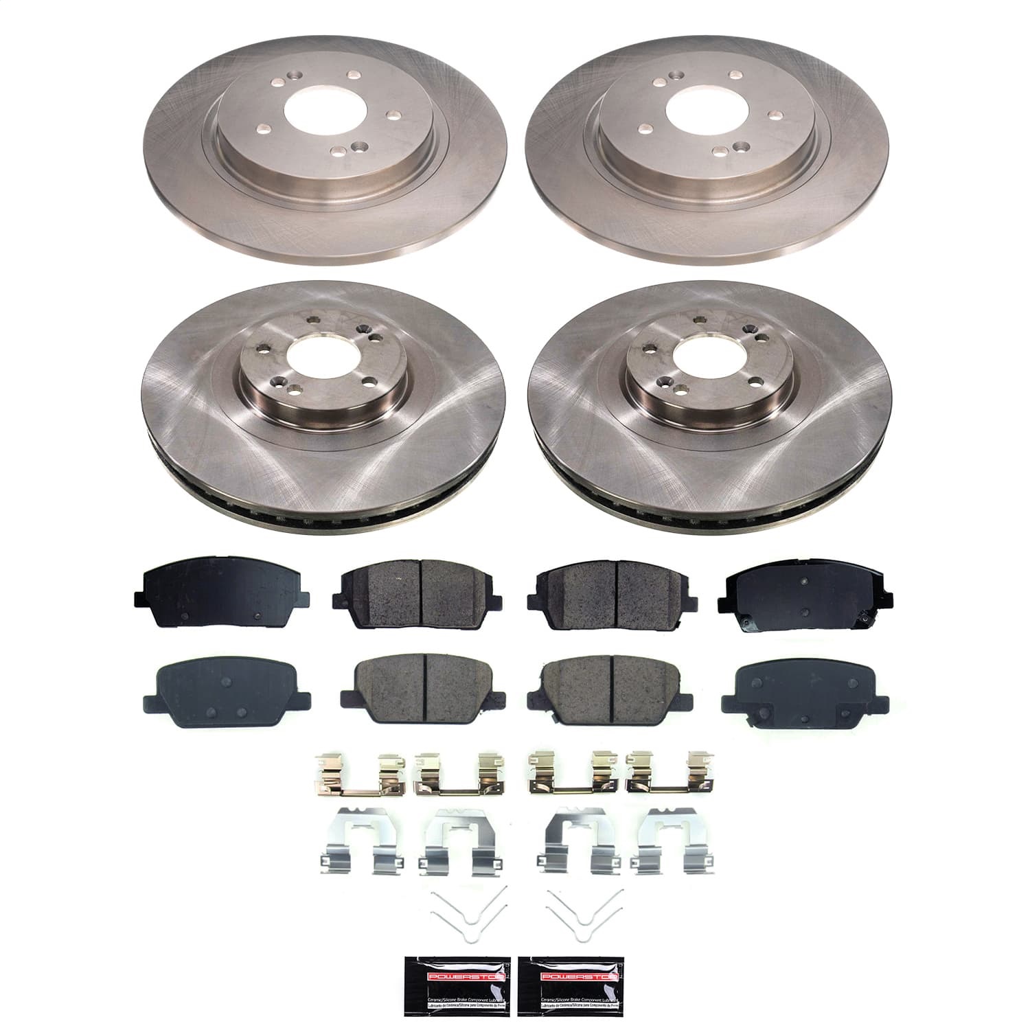 Power Stop - KOE8918 - Front and Rear - Disc Brake Pad and Rotor Kit
