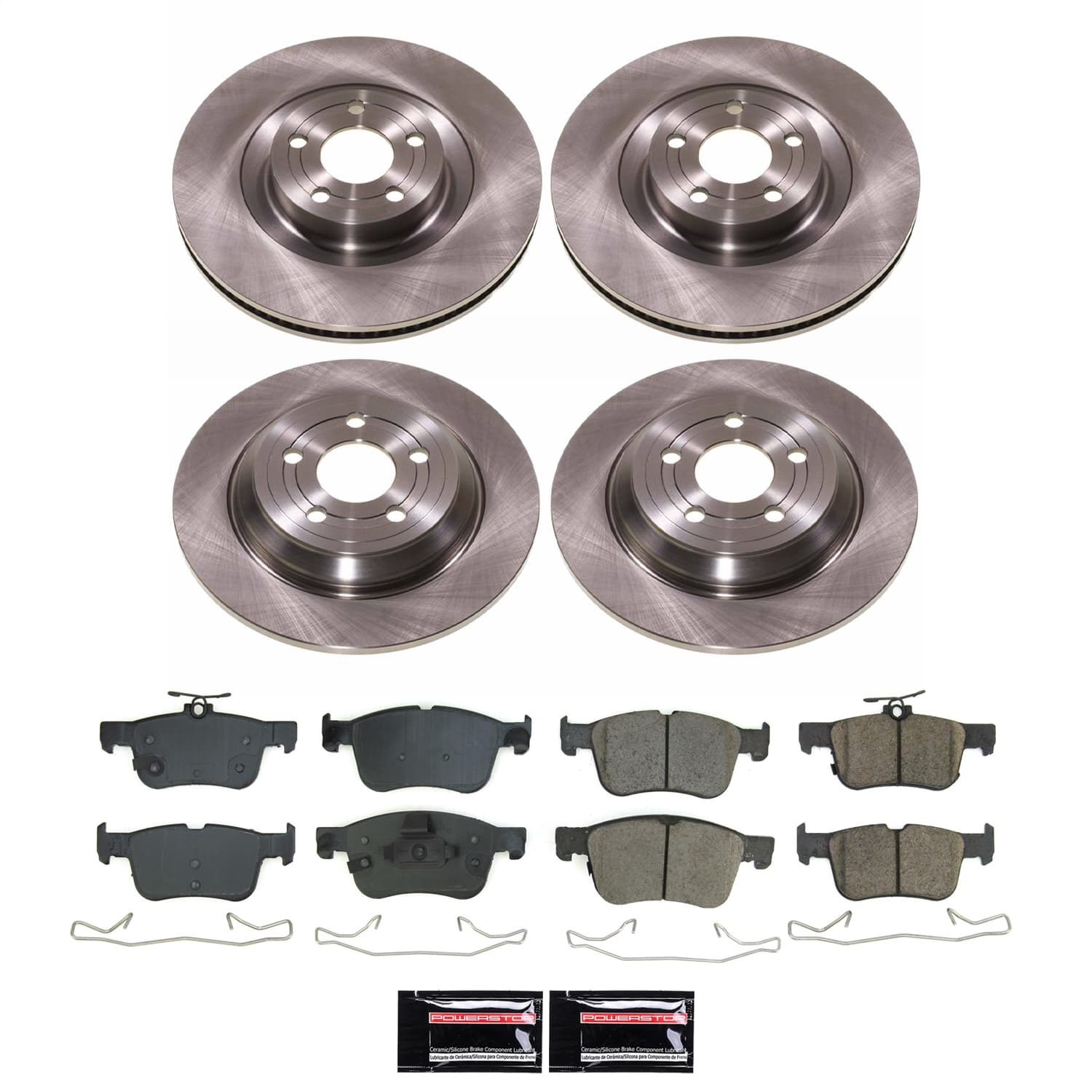 Power Stop - KOE8940 - Front and Rear - Disc Brake Pad and Rotor Kit
