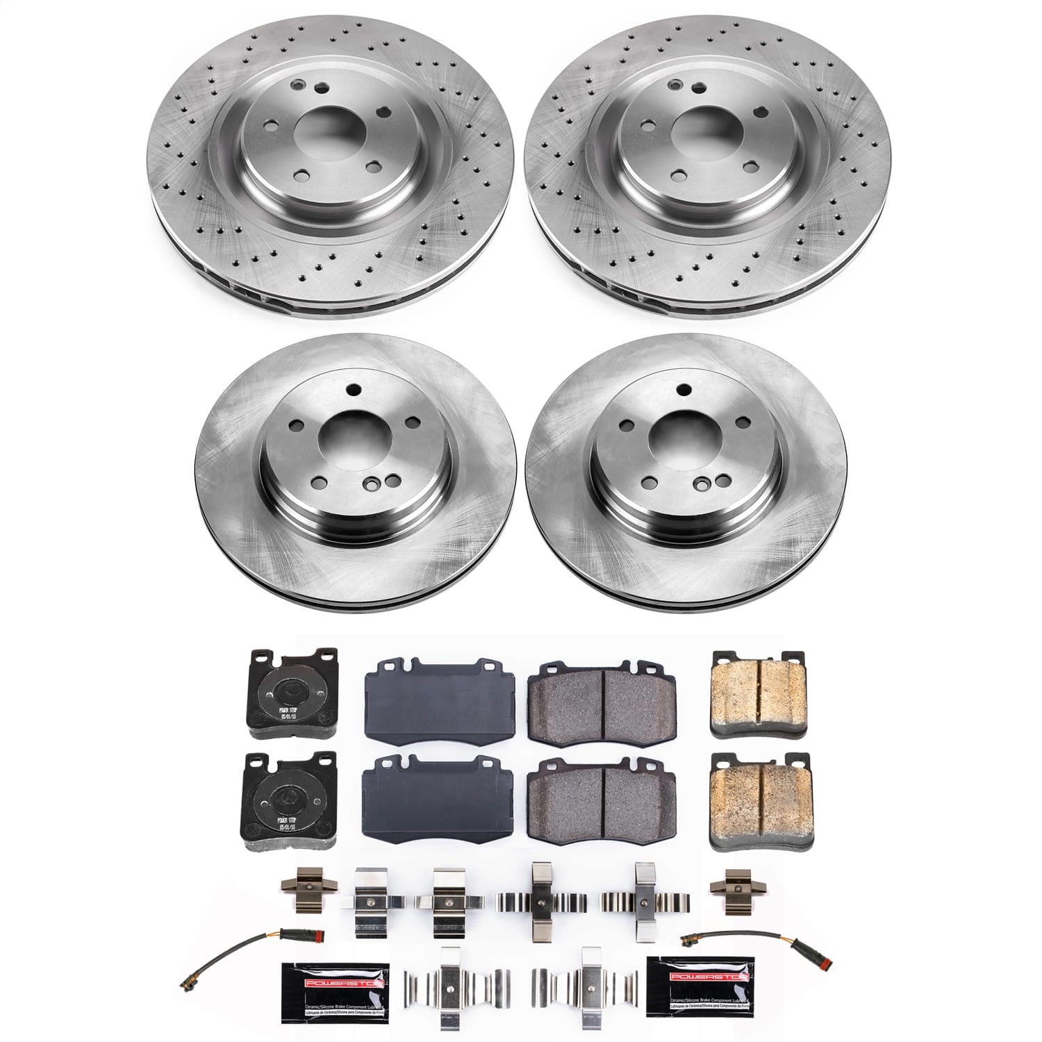 Power Stop - KOE9094 - Front and Rear - Disc Brake Pad and Rotor Kit
