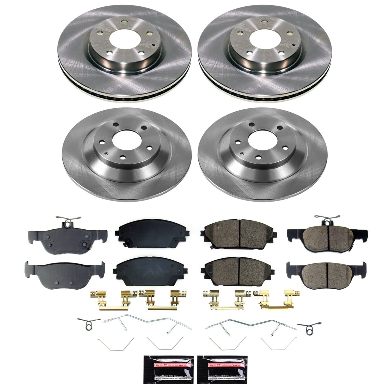 Power Stop - KOE9137 - Front and Rear - Disc Brake Pad and Rotor Kit