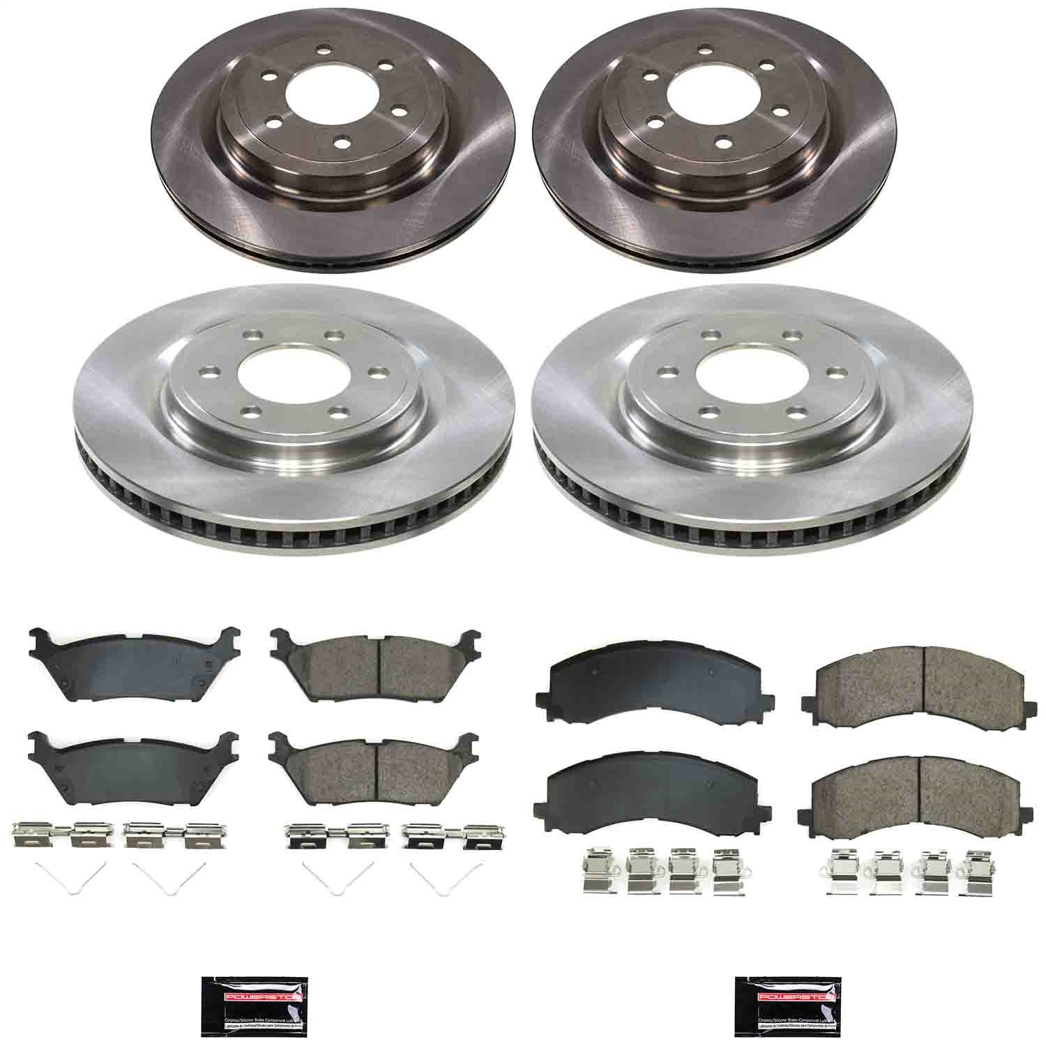 Power Stop - KOE9267 - Front and Rear - Disc Brake Pad and Rotor Kit