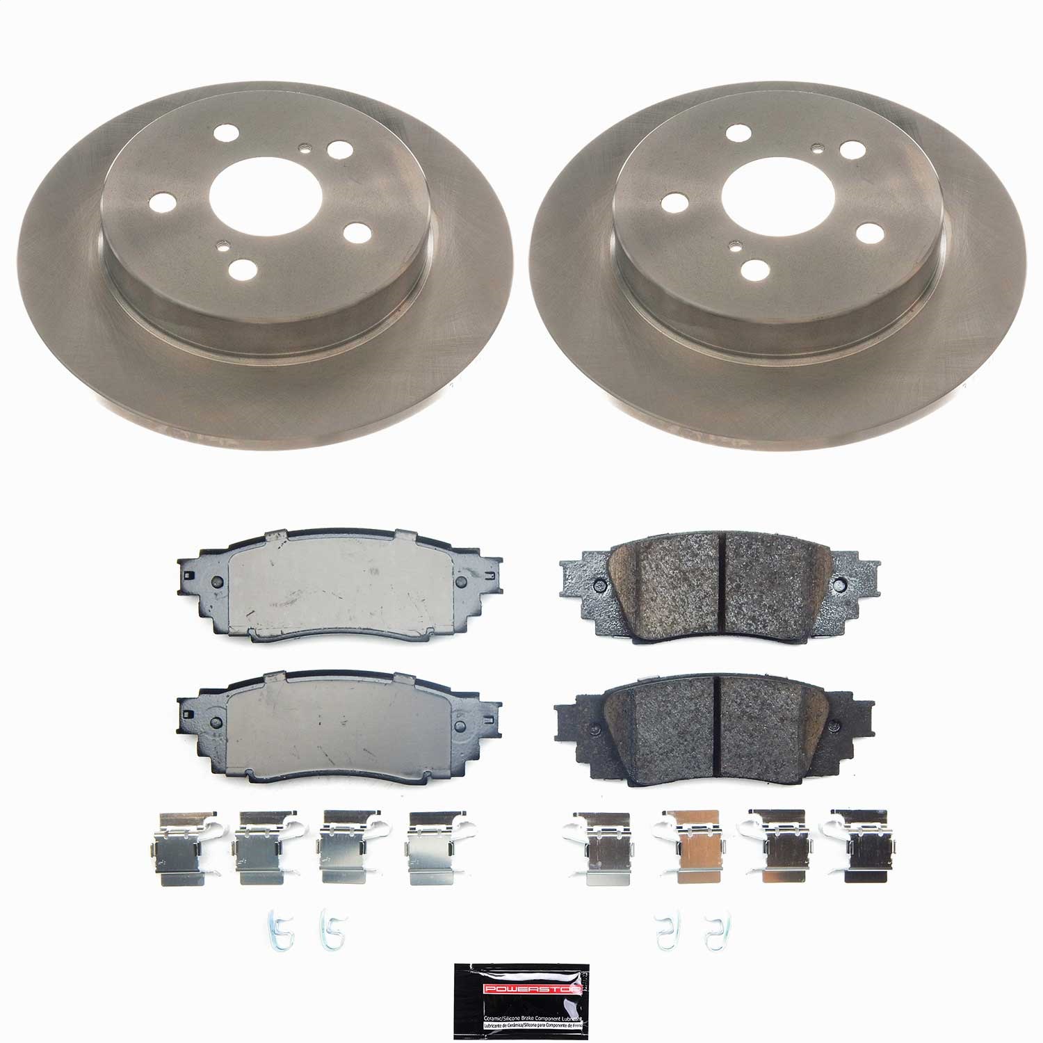 Power Stop - KOE9275 - Rear - Disc Brake Pad and Rotor Kit