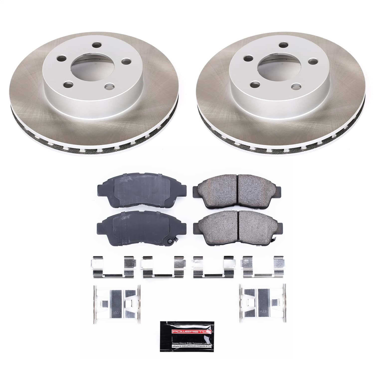 Power Stop - SC1860 - Front - Disc Brake Pad and Rotor Kit