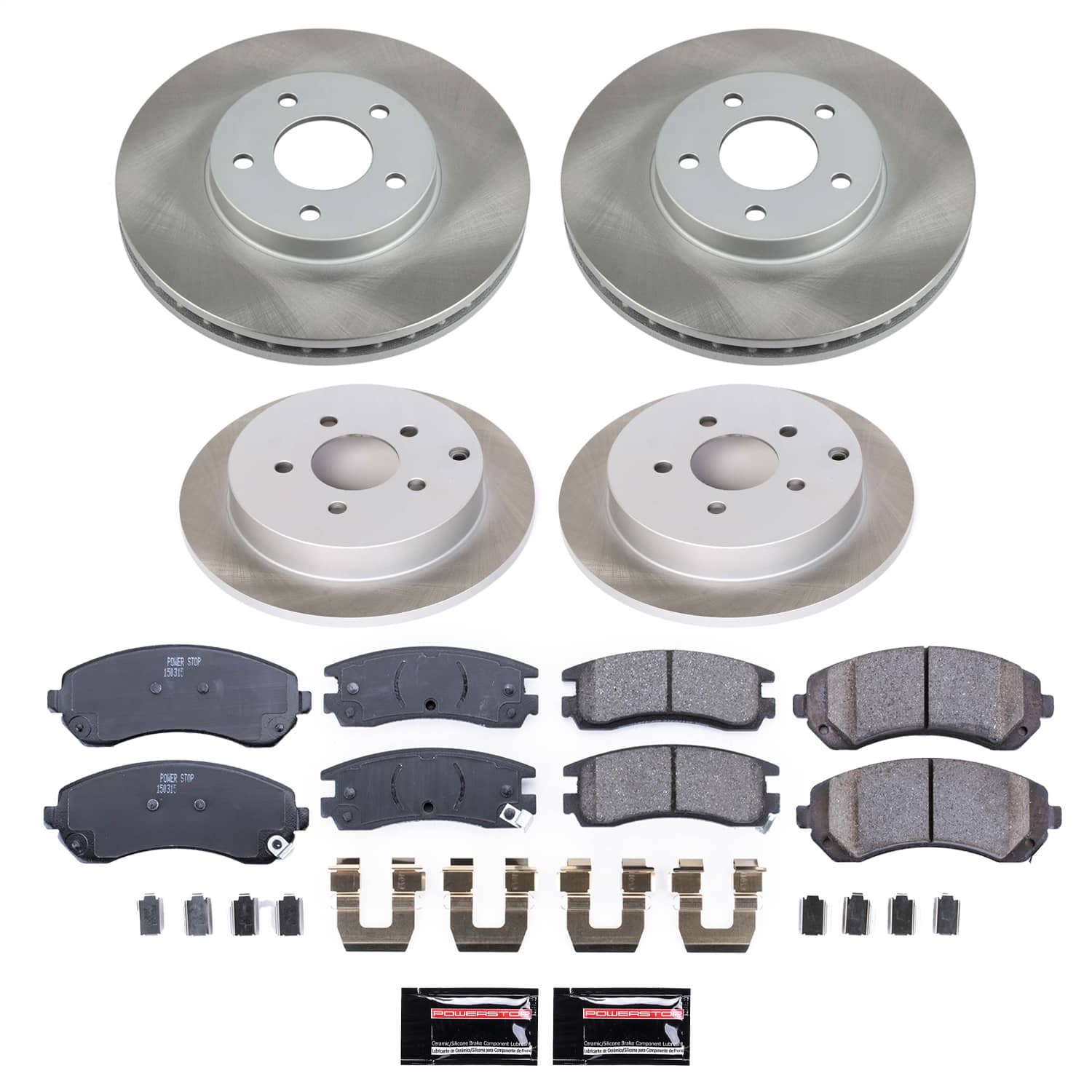 Power Stop - SC4383 - Front and Rear - Disc Brake Pad and Rotor Kit