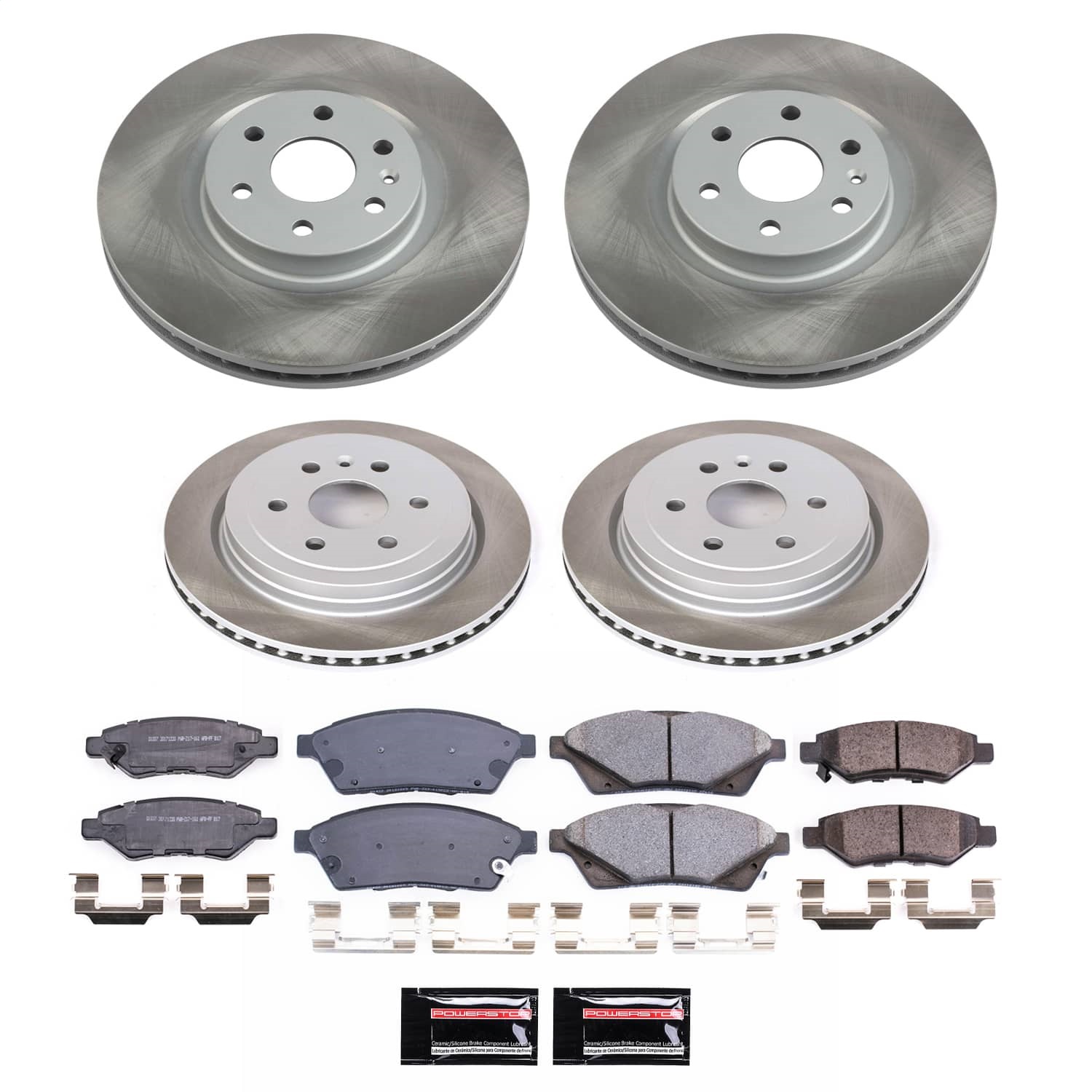 Power Stop - SC5546 - Front and Rear - Disc Brake Pad and Rotor Kit