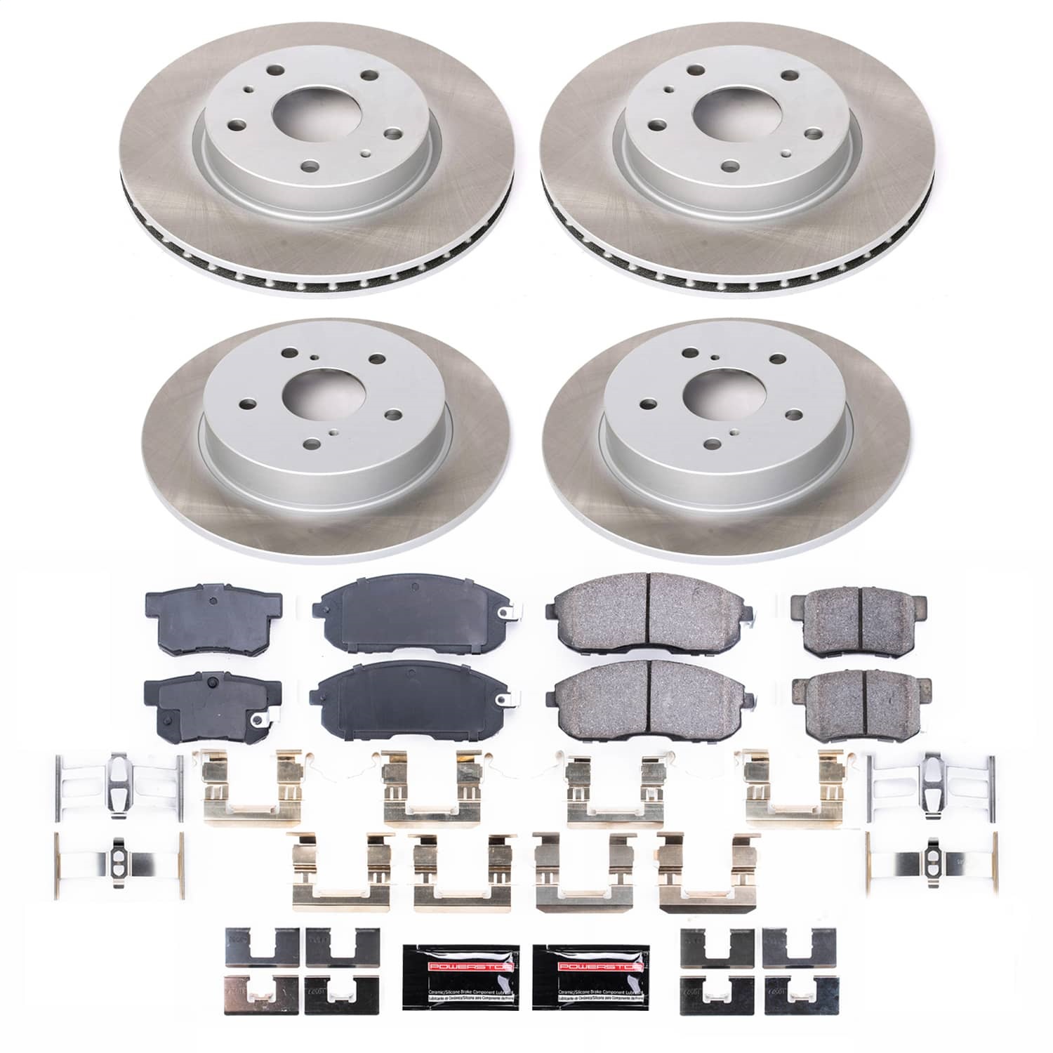 Power Stop - SC5888 - Front and Rear - Disc Brake Pad and Rotor Kit