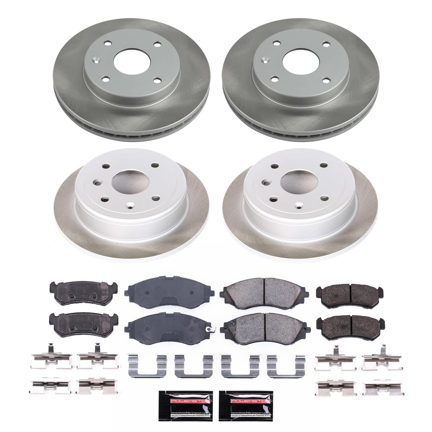 Power Stop - SC5895 - Front and Rear - Disc Brake Pad and Rotor Kit
