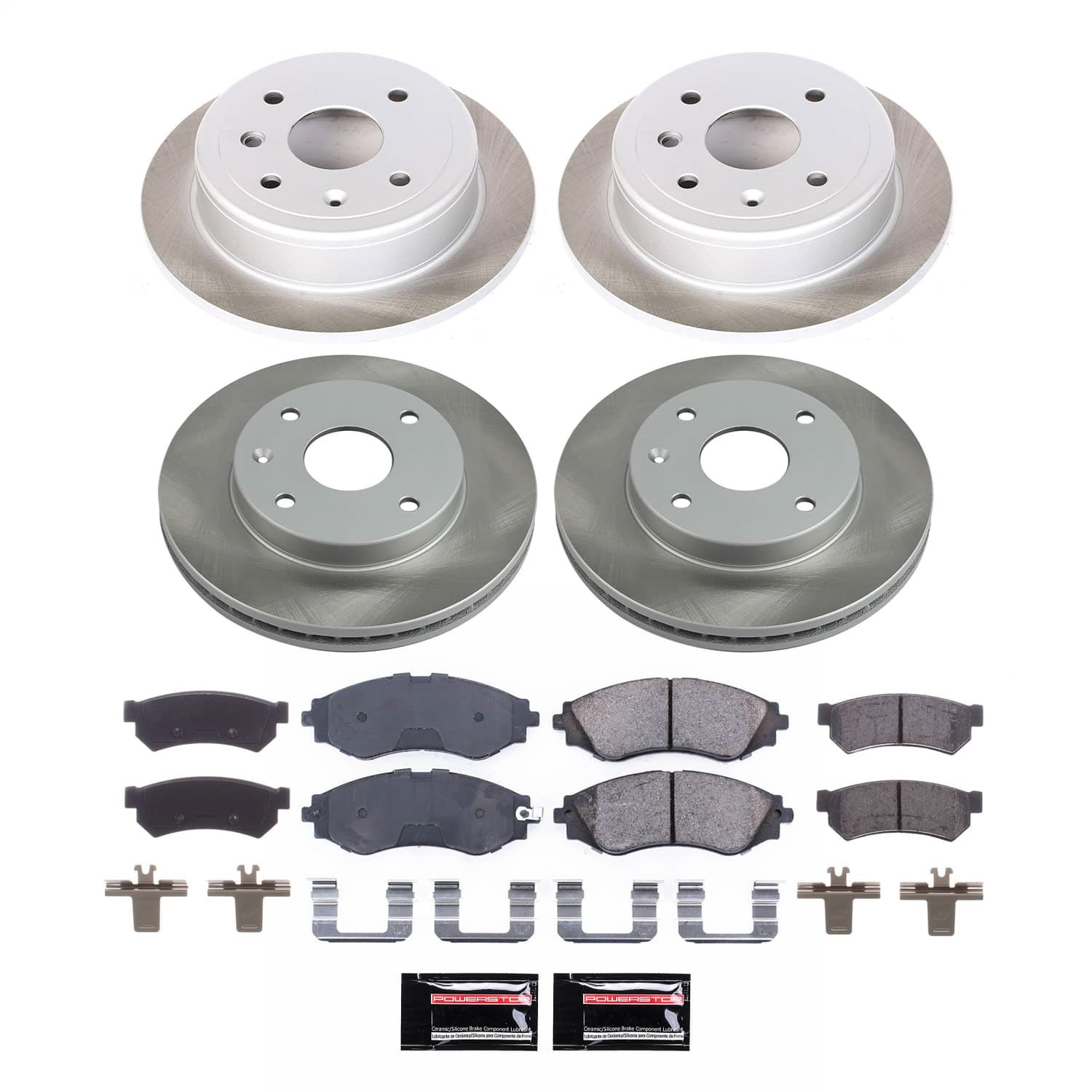 Power Stop - SC5896 - Front and Rear - Disc Brake Pad and Rotor Kit