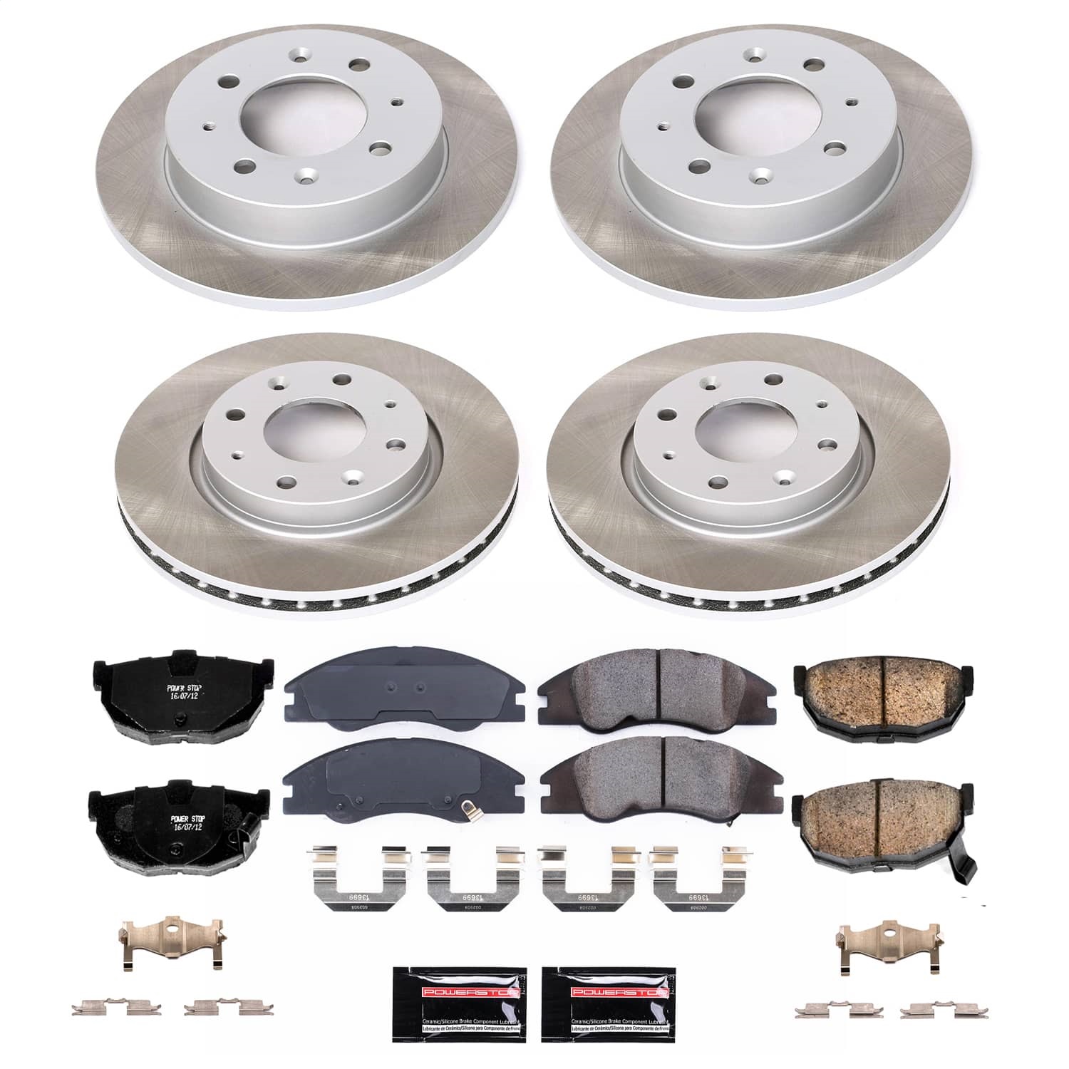 Power Stop - SC5904 - Front and Rear - Disc Brake Pad and Rotor Kit