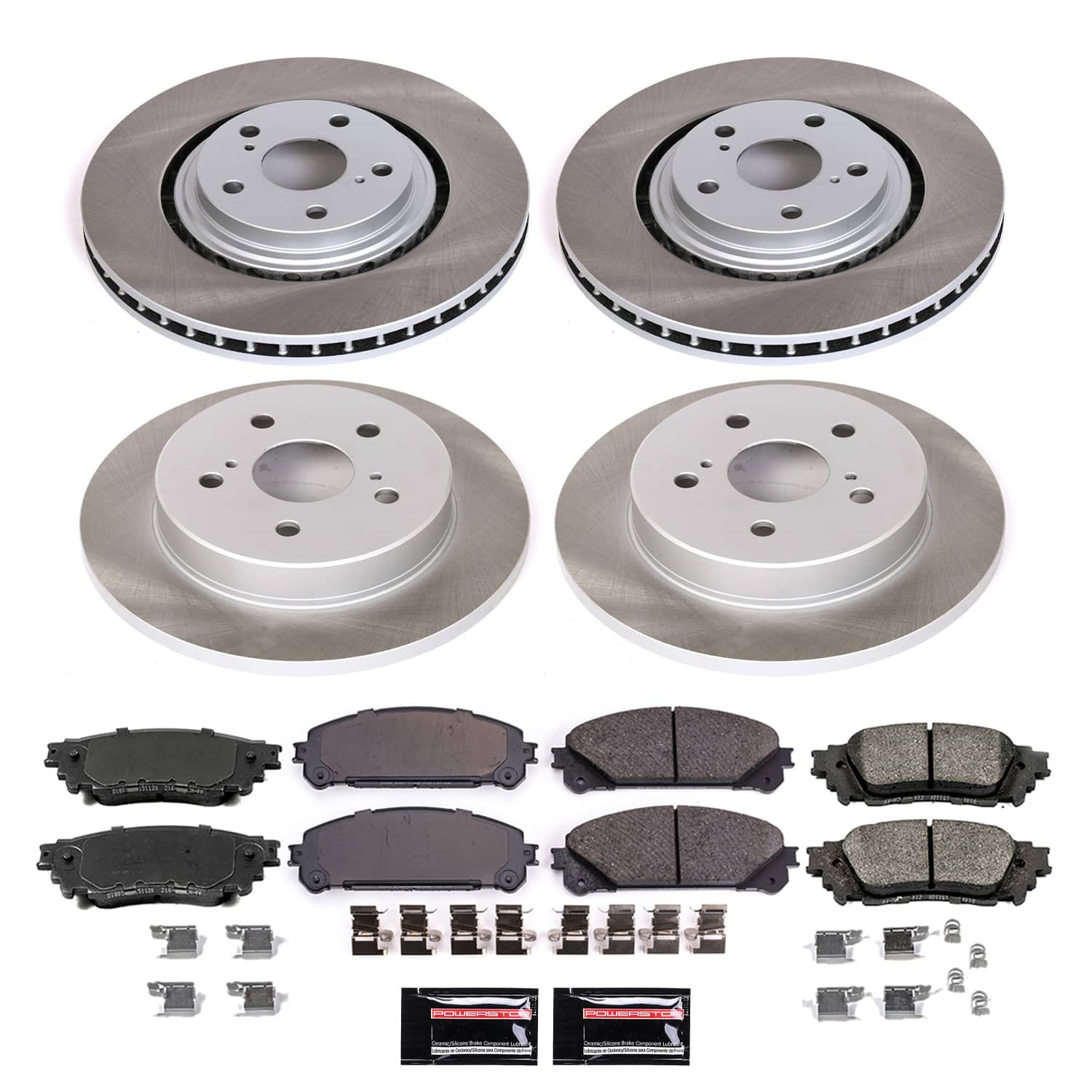 Power Stop - SC7605 - Front and Rear - Disc Brake Pad and Rotor Kit