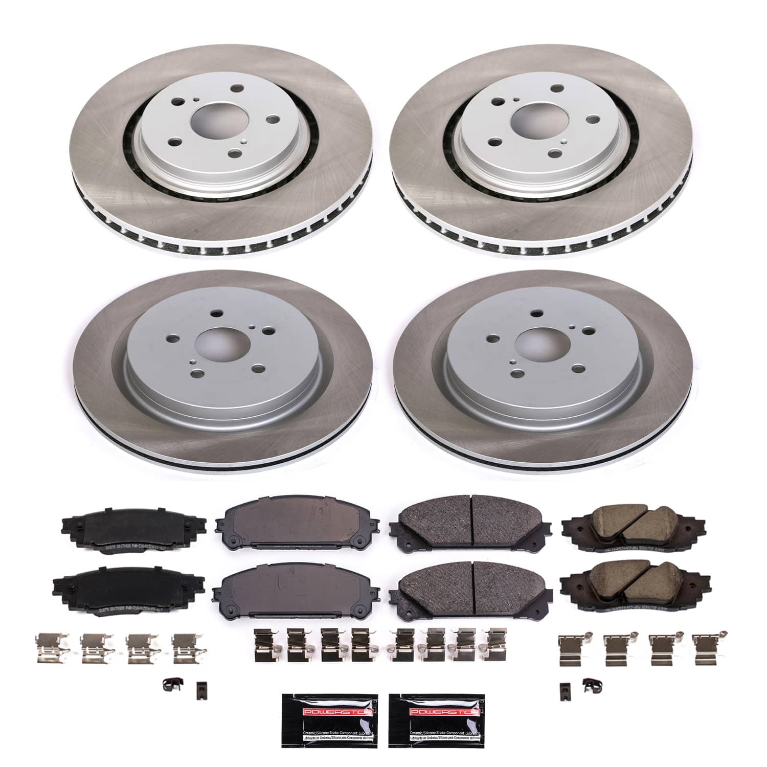 Power Stop - SC7606 - Front and Rear - Disc Brake Pad and Rotor Kit