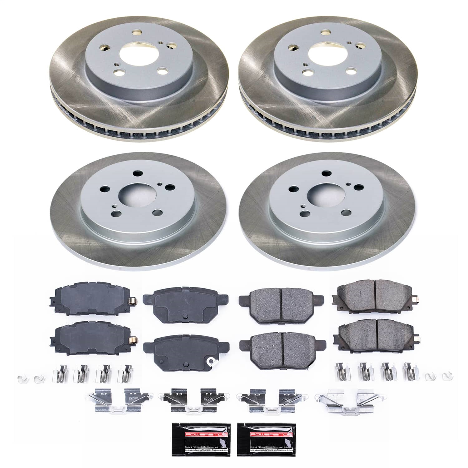 Power Stop - SC7924 - Front and Rear - Disc Brake Pad and Rotor Kit