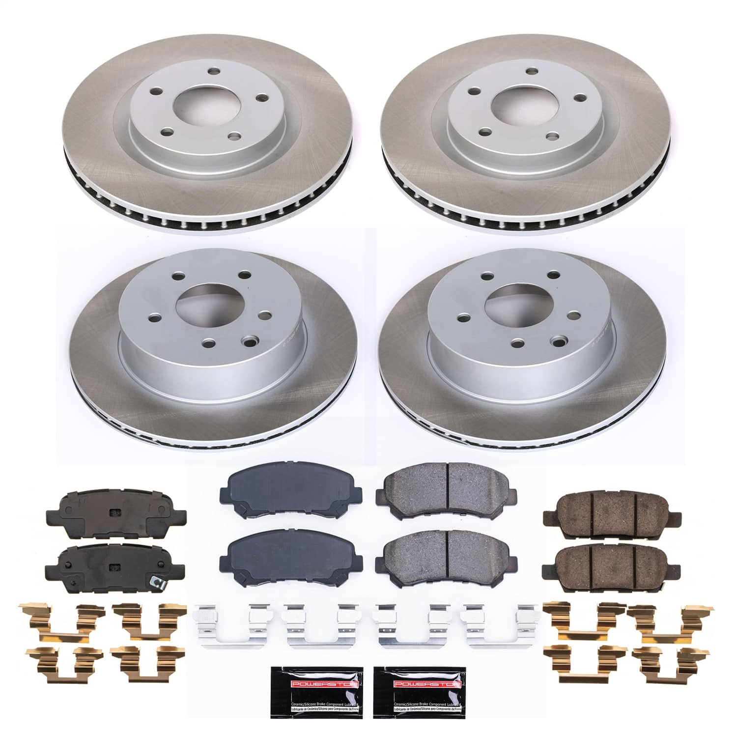 Power Stop - SC8268 - Front and Rear - Disc Brake Pad and Rotor Kit