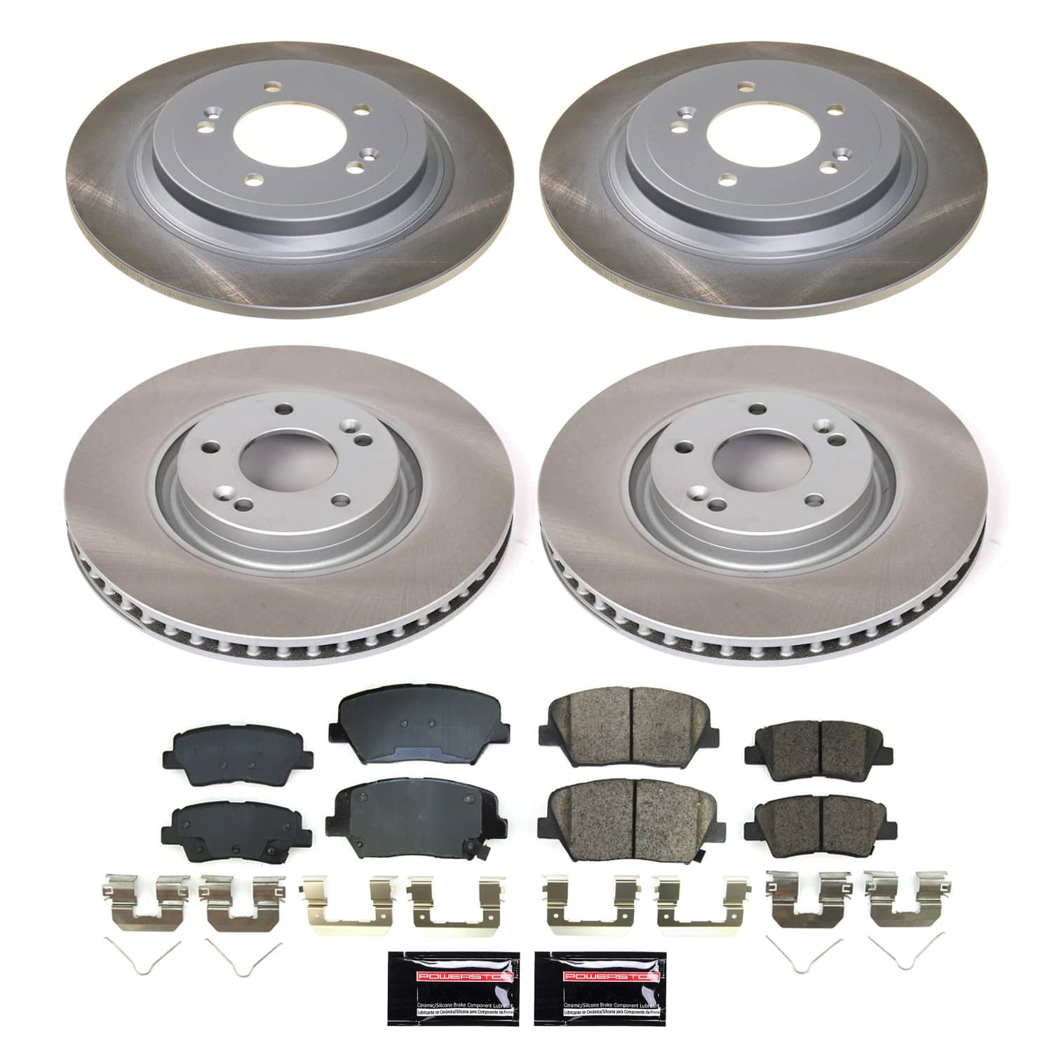 Power Stop - SC8612 - Front and Rear - Disc Brake Pad and Rotor Kit