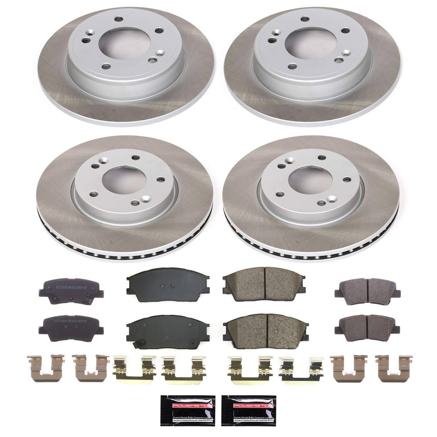 Power Stop - SC8686 - Front and Rear - Disc Brake Pad and Rotor Kit