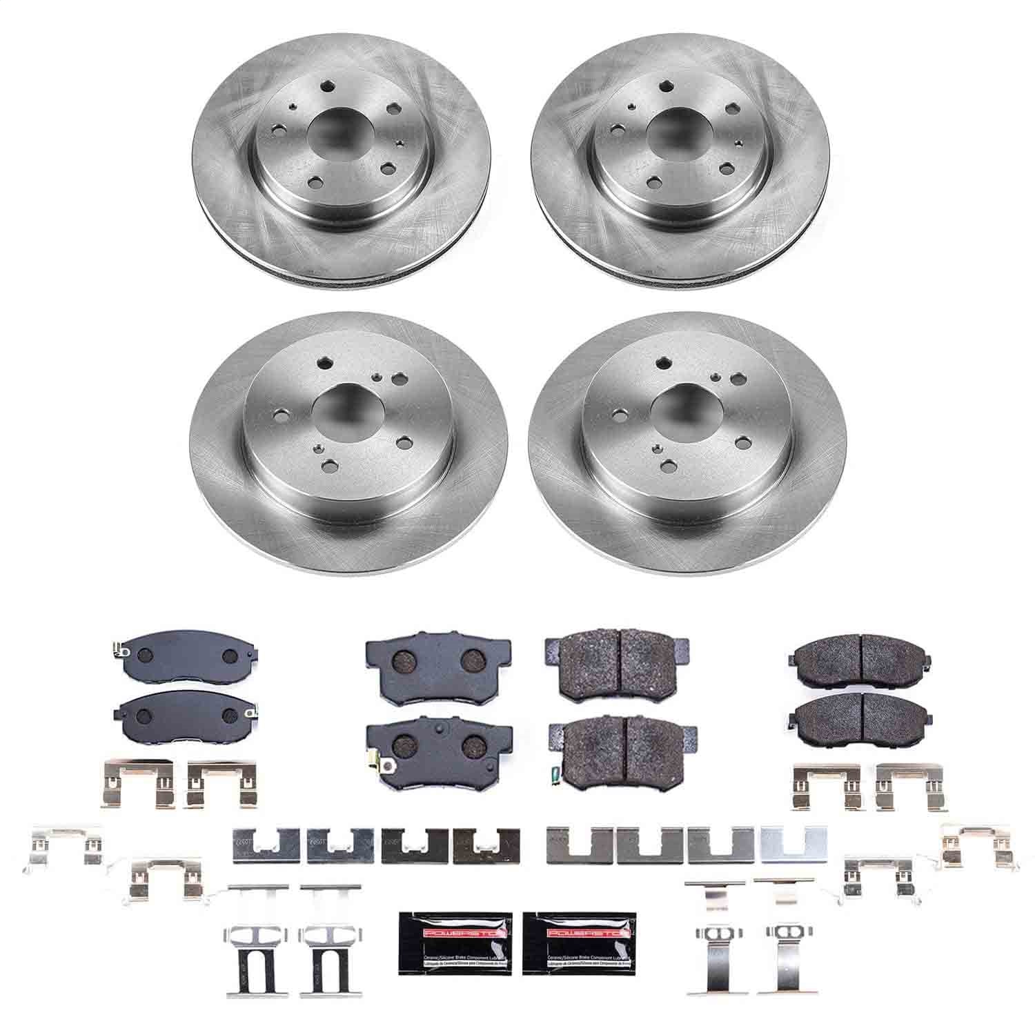 Power Stop - TDBK5888 - Front and Rear - Disc Brake Pad and Rotor Kit