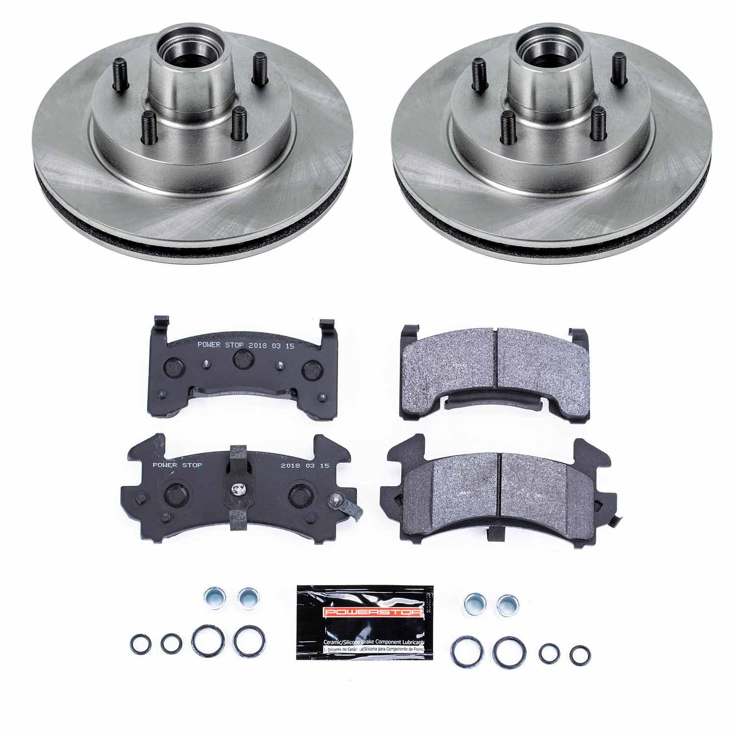 Power Stop - TDSK1482 - Front - Disc Brake Pad and Rotor Kit