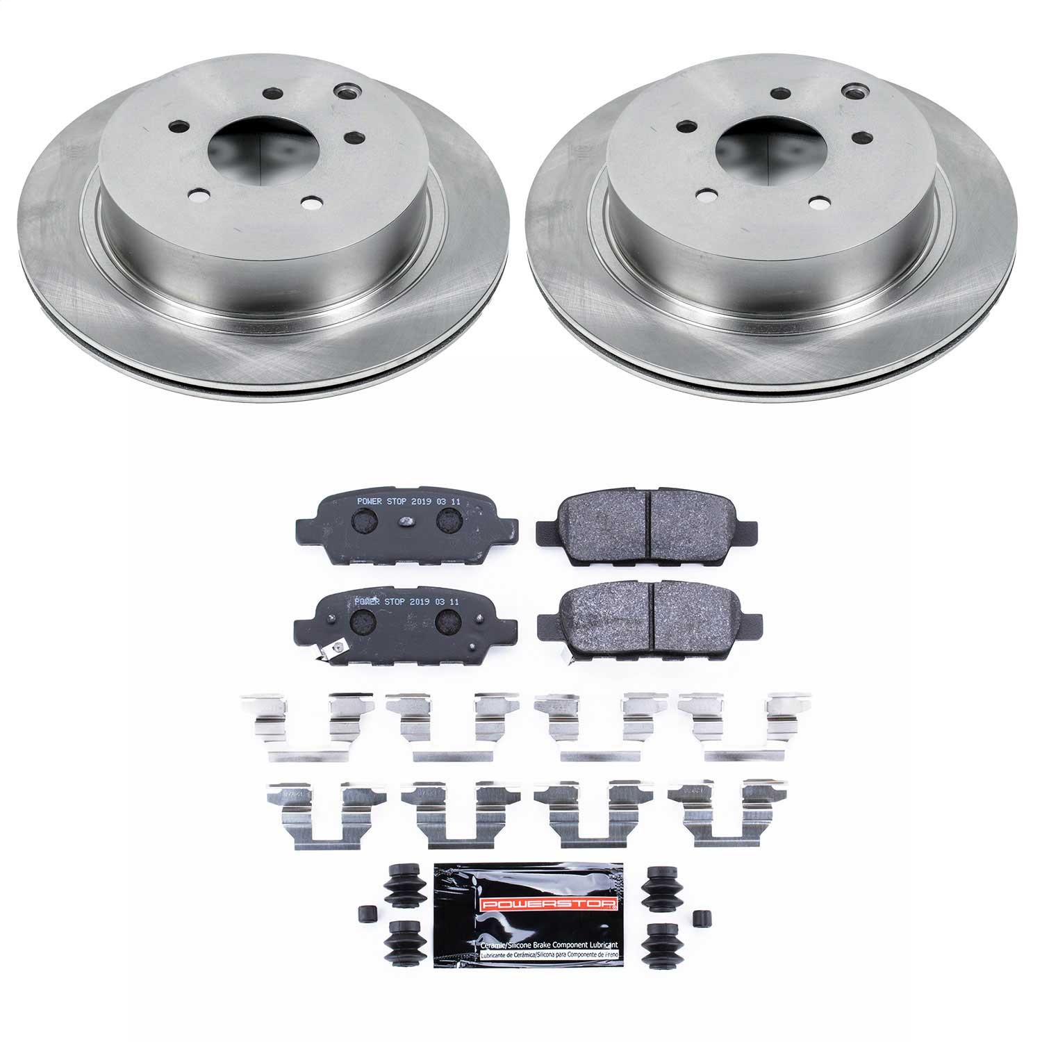 Power Stop - TDSK2427 - Rear - Disc Brake Pad and Rotor Kit