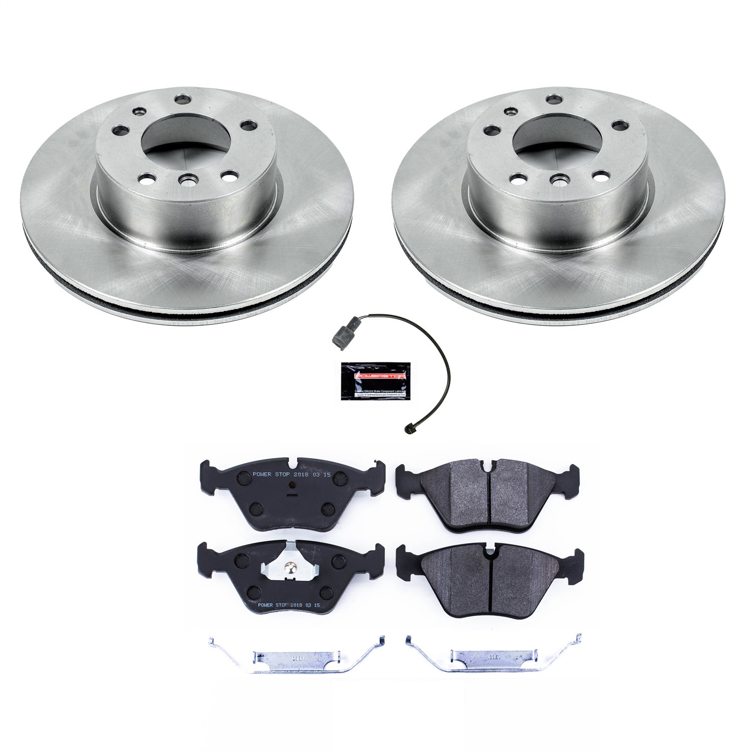 Power Stop - TDSK390 - Front - Disc Brake Pad and Rotor Kit