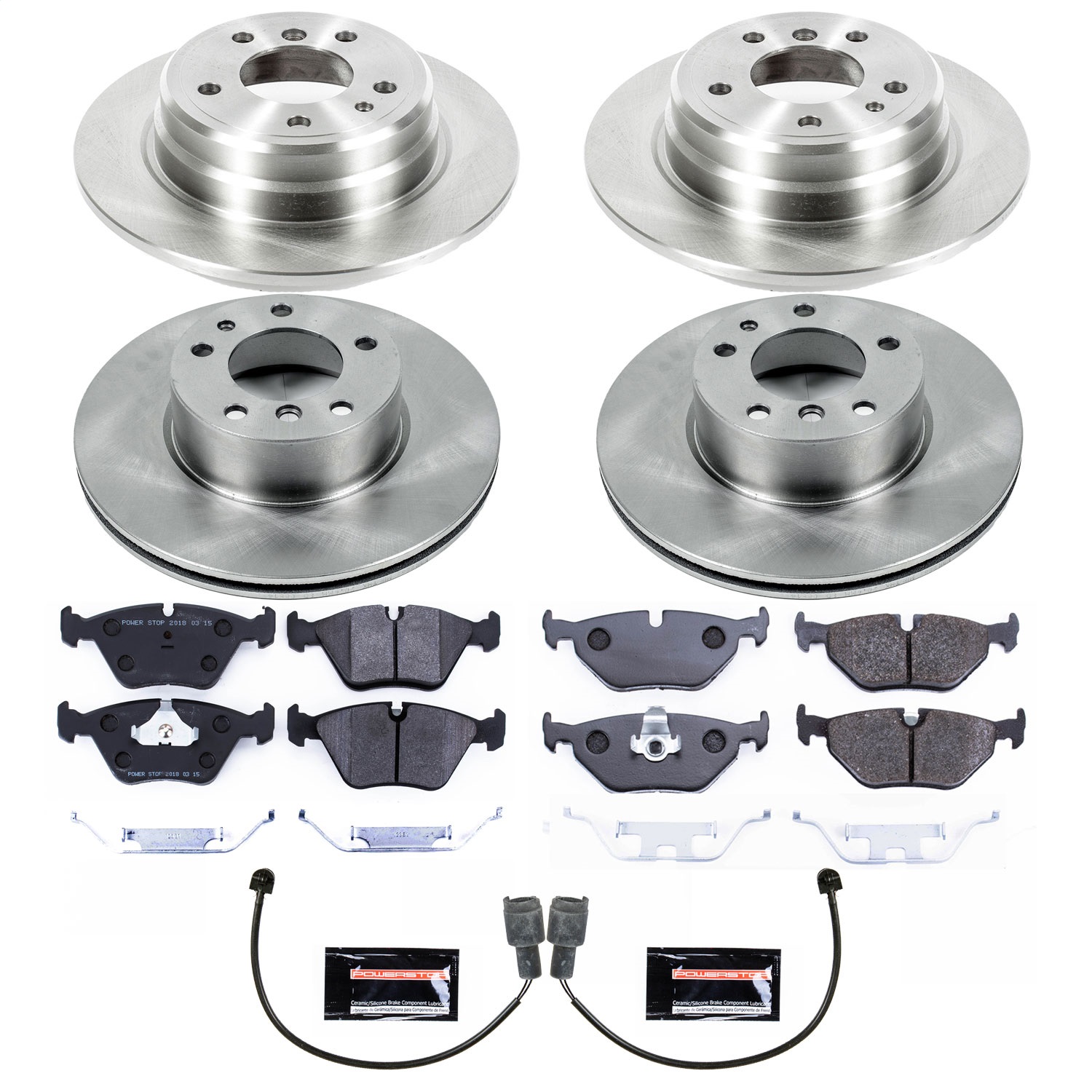 Power Stop - TDSK392 - Front and Rear - Disc Brake Pad and Rotor Kit