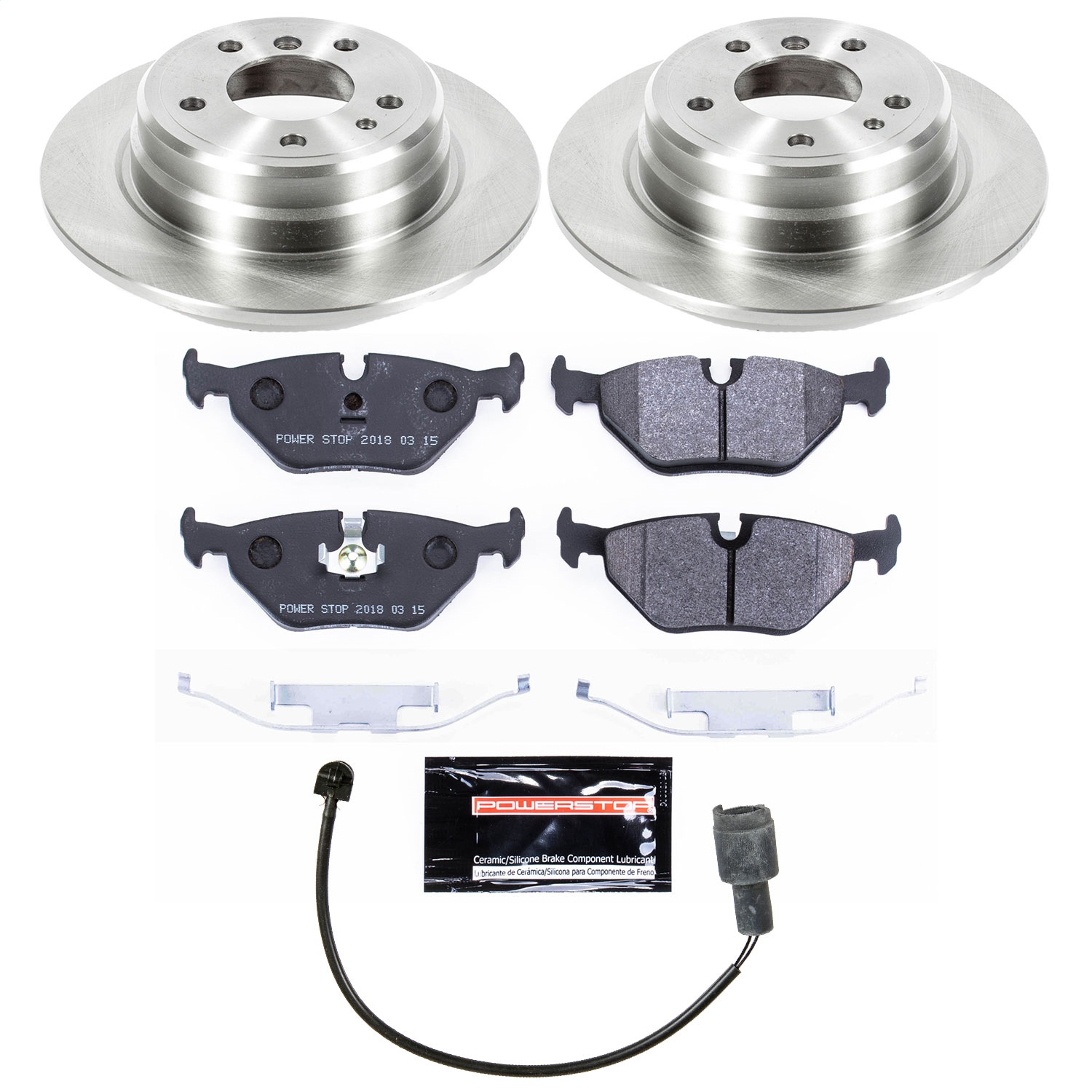 Power Stop - TDSK393 - Rear - Disc Brake Pad and Rotor Kit