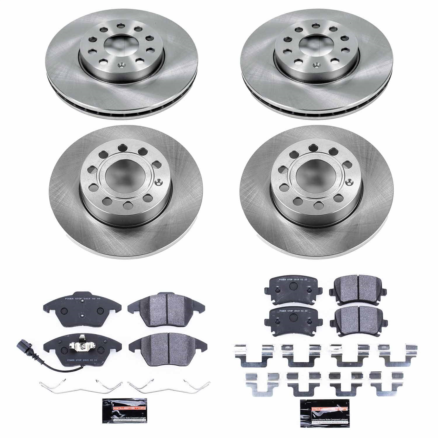 Power Stop - TDSK4068 - Front and Rear - Disc Brake Pad and Rotor Kit