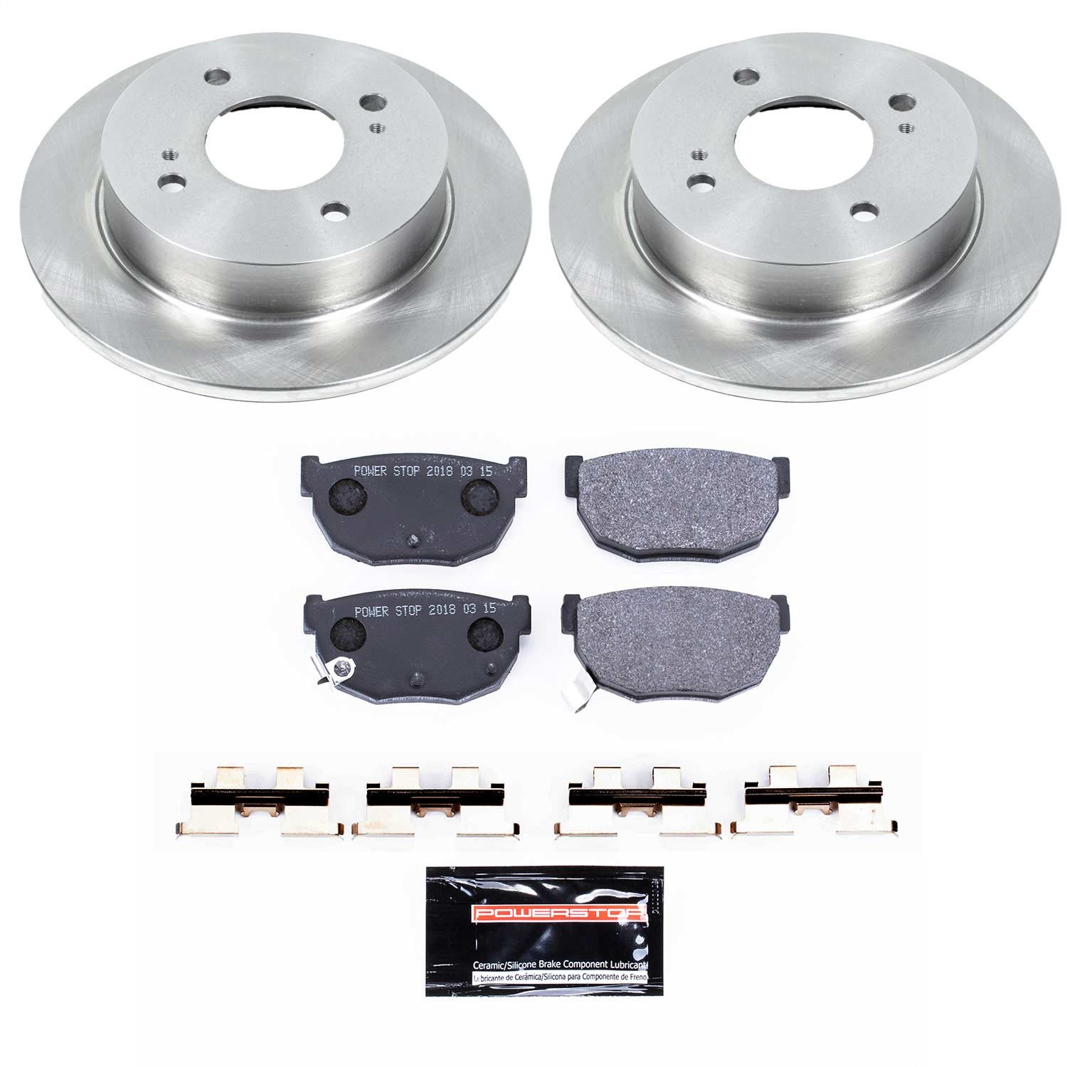 Power Stop - TDSK4775 - Rear - Disc Brake Pad and Rotor Kit
