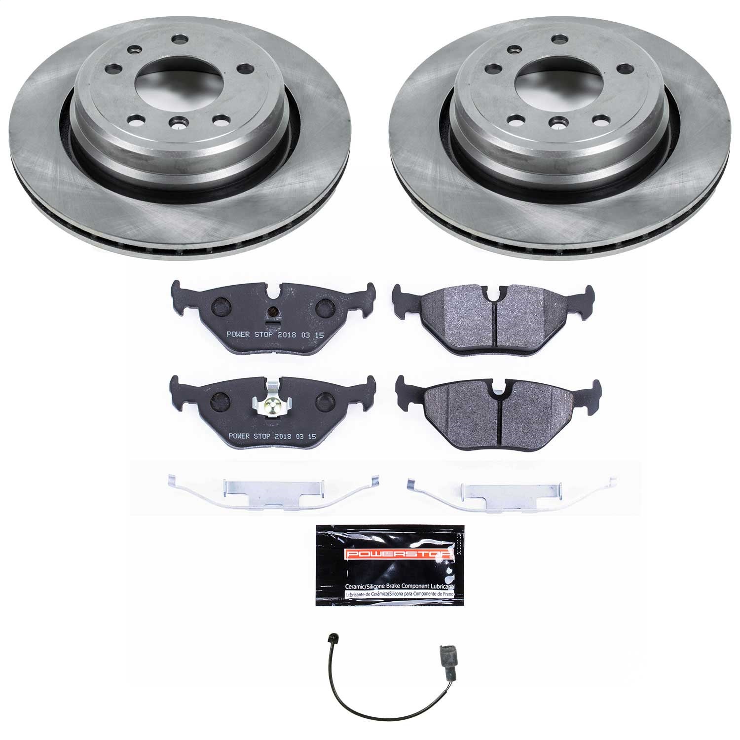 Power Stop - TDSK557 - Rear - Disc Brake Pad and Rotor Kit