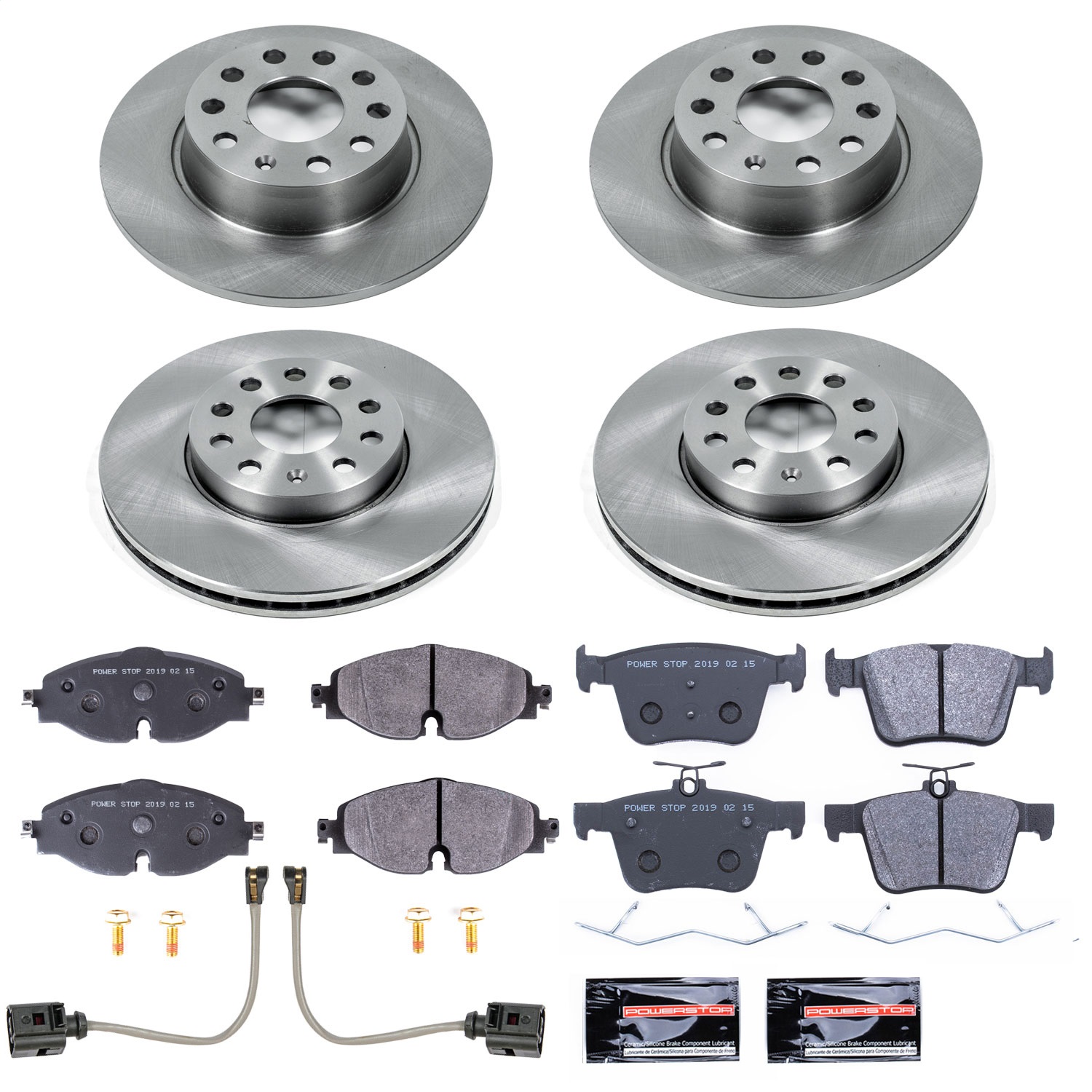 Power Stop - TDSK7111 - Front and Rear - Disc Brake Pad and Rotor Kit