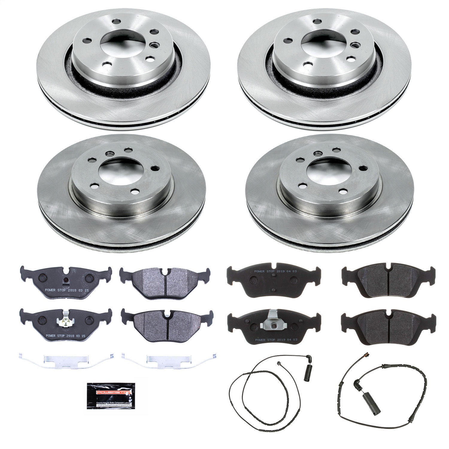 Power Stop - TDSK871 - Front and Rear - Disc Brake Pad and Rotor Kit