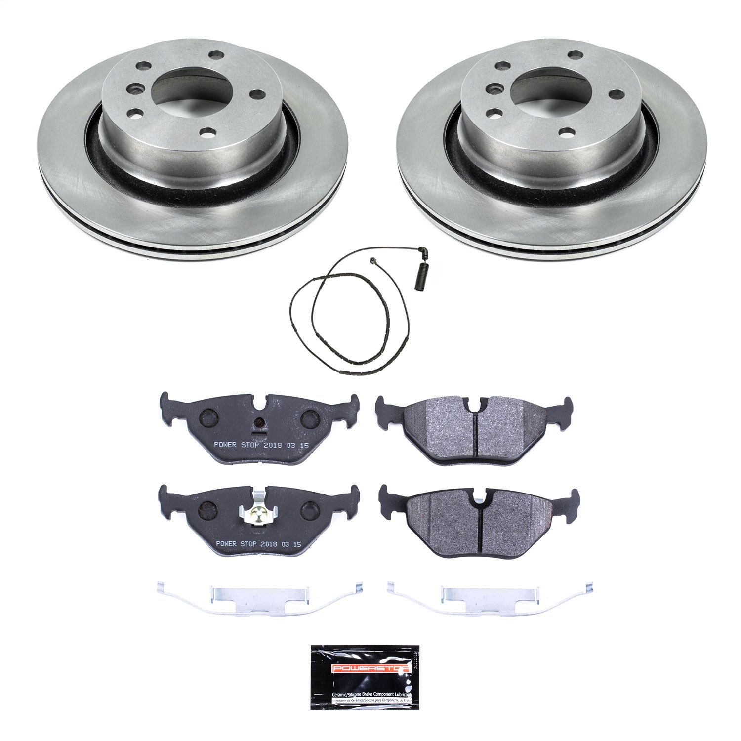 Power Stop - TDSK877 - Rear - Disc Brake Pad and Rotor Kit