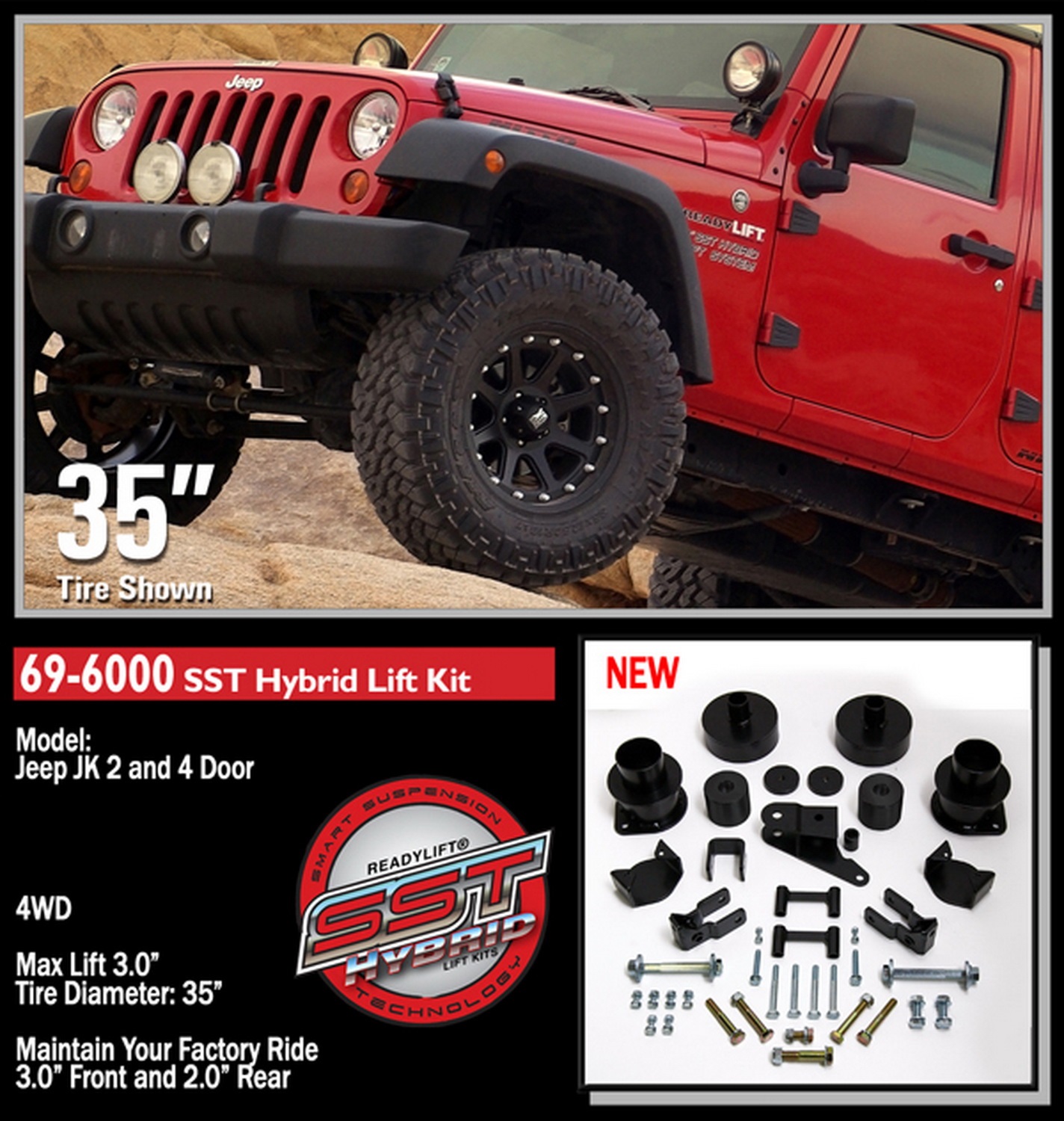 3'sst Jeep Wrnglr JK 07-9 2