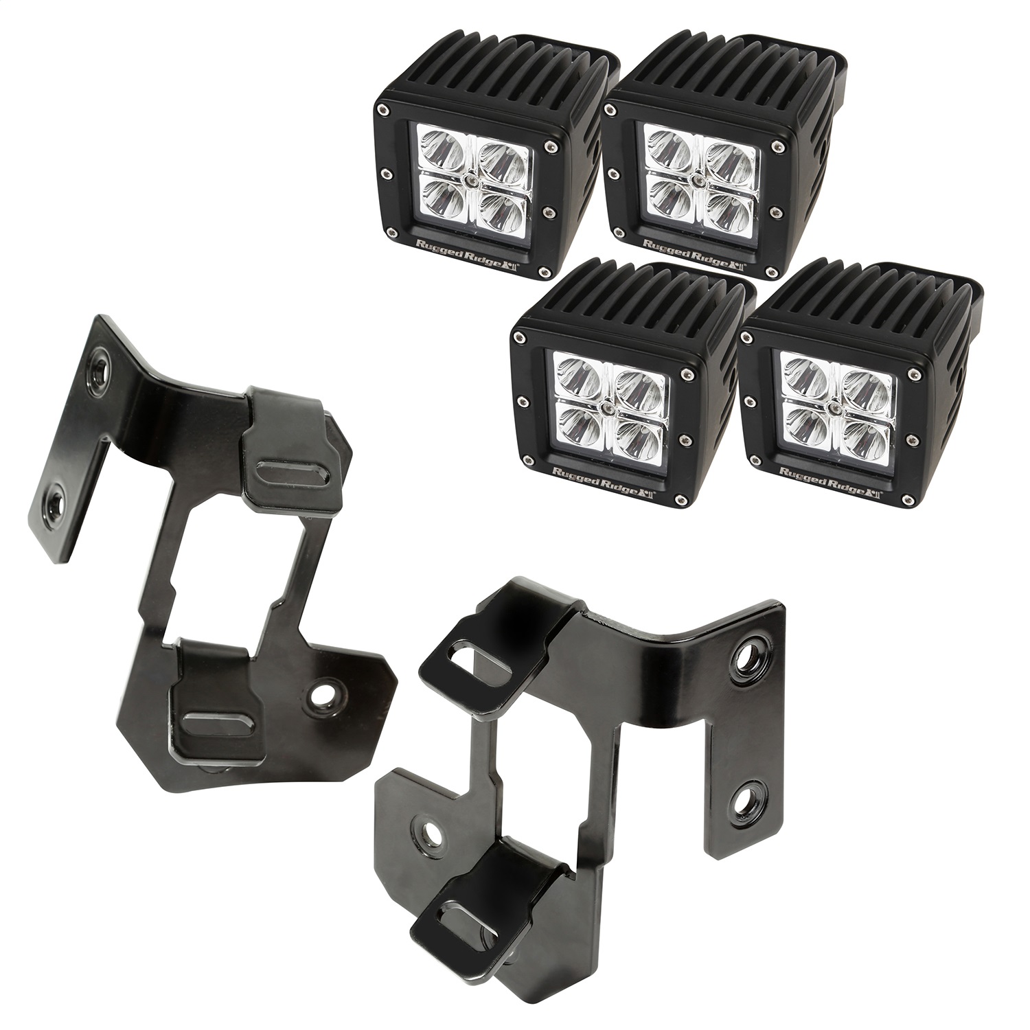 Rugged Ridge 11232.33 A-Pillar Light Kit Fits 07-18 Wrangler (JK)