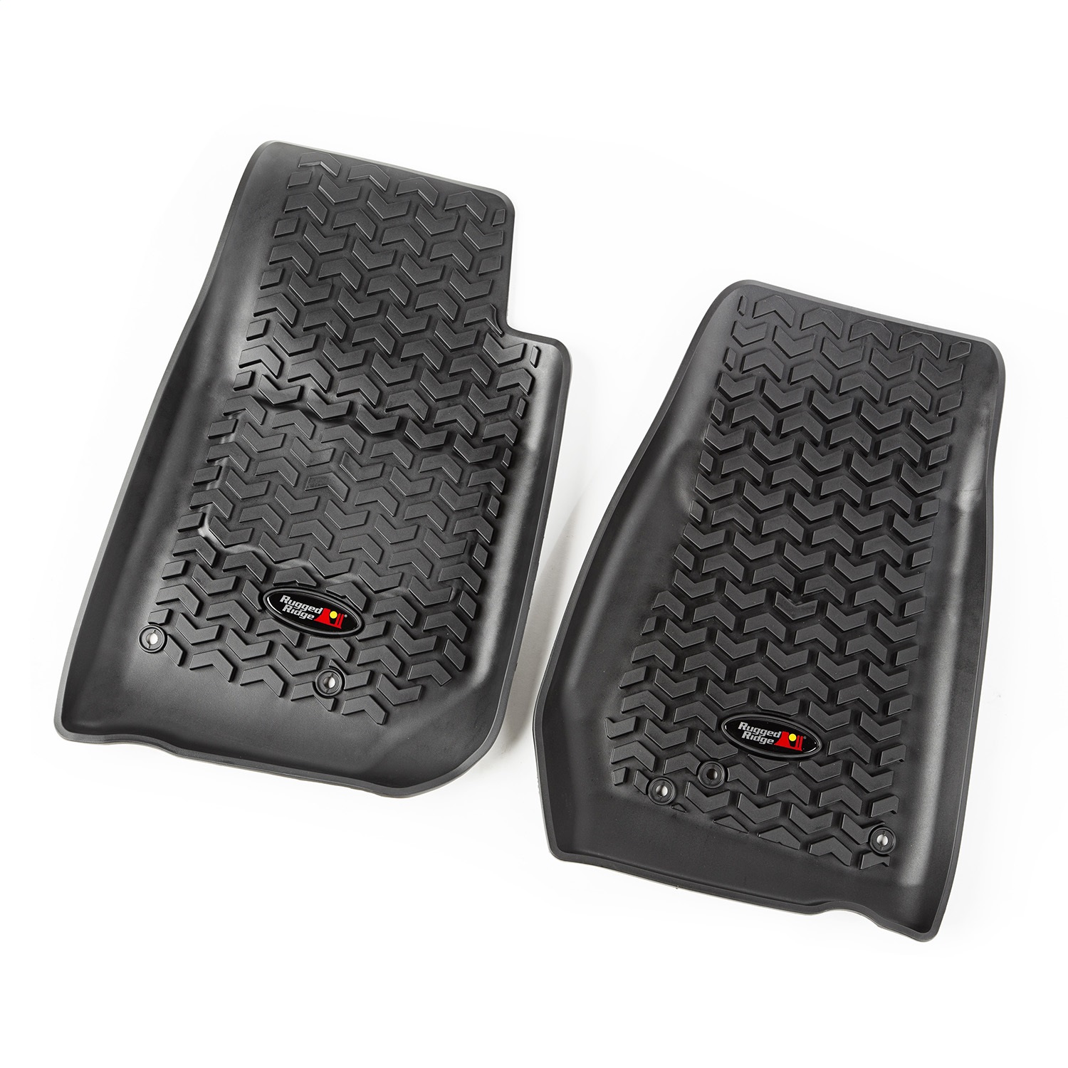 Rugged Ridge Floor Liners, Front, Black Fit 07-16 Fit Jeep Wrangler JK