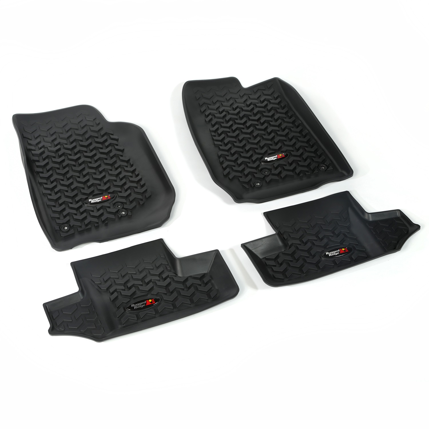 Rugged Ridge Floor Liners, Kit, Black, 2-Door Fit 07-16 Fit Jeep Wrangler JK
